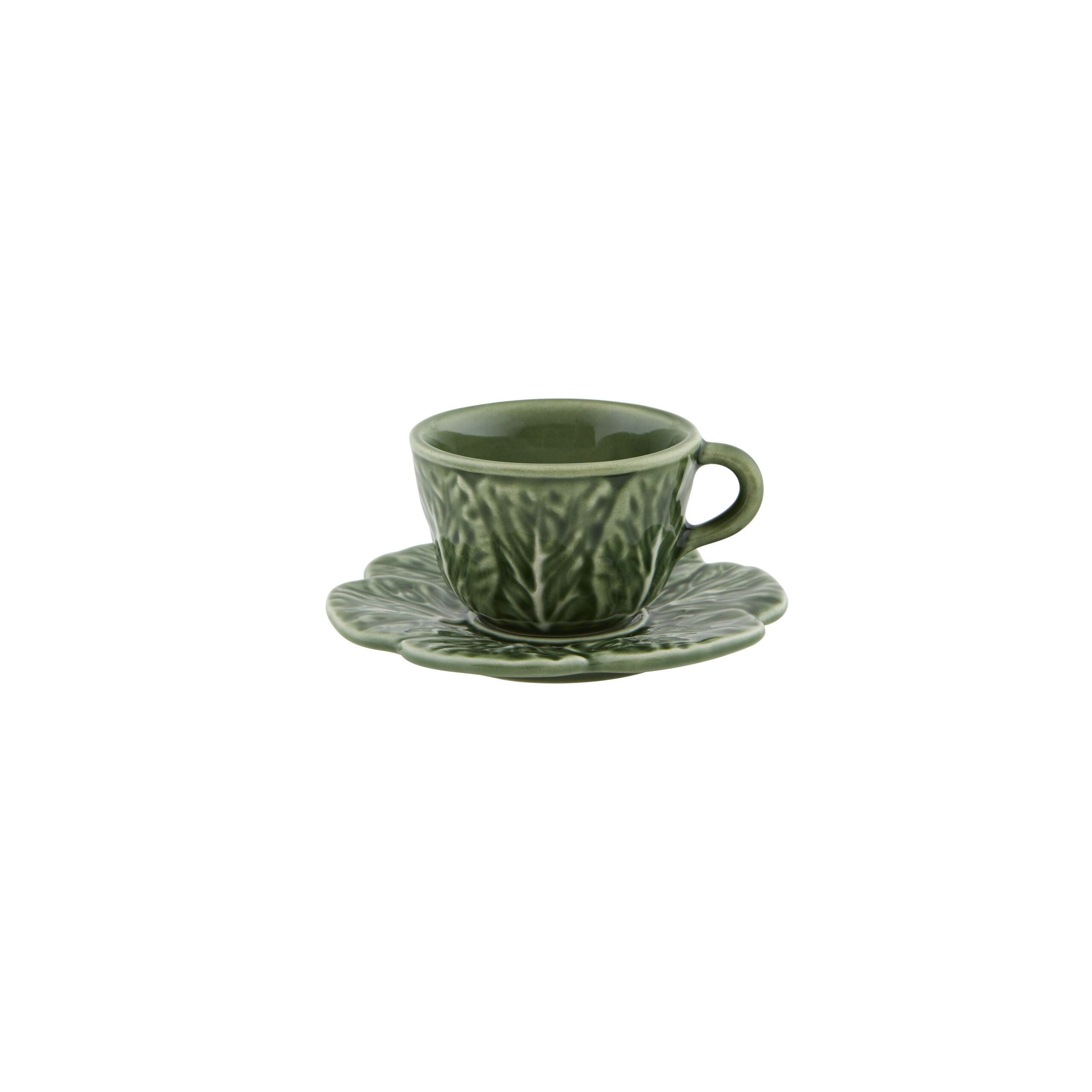 Bordallo Pinheiro Coffee Cup & Saucer – Natural Cabbage
