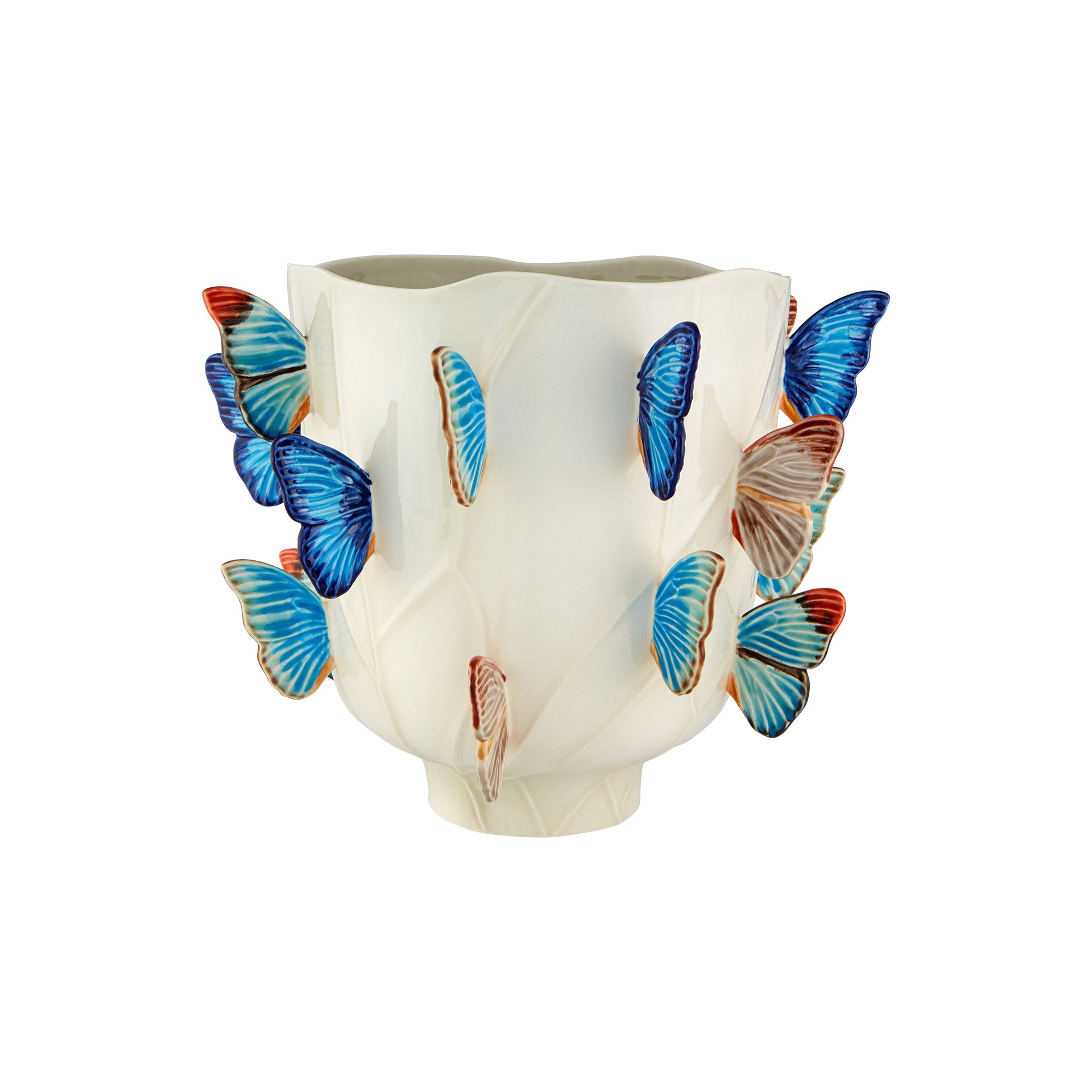 Bordallo Pinheiro XL Vase 40cm - Cloudy Butterflies
