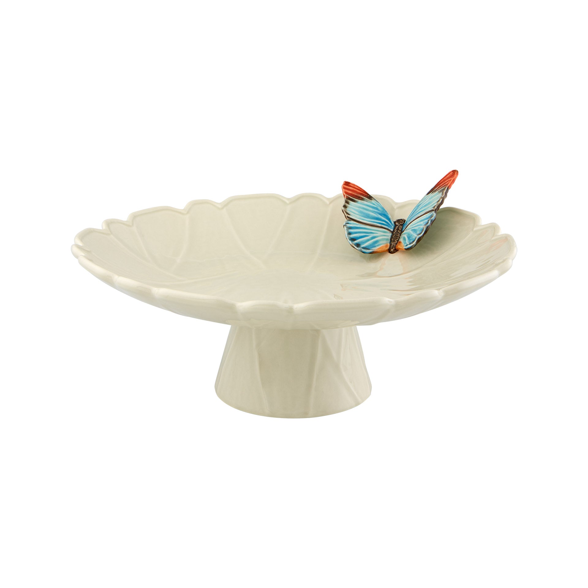 Bordallo Pinheiro Cake Stand 39cm - Cloudy Butterflies