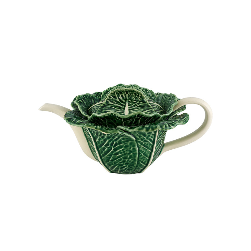 Bordallo Pinheiro Large Tea Pot – Natural Cabbage