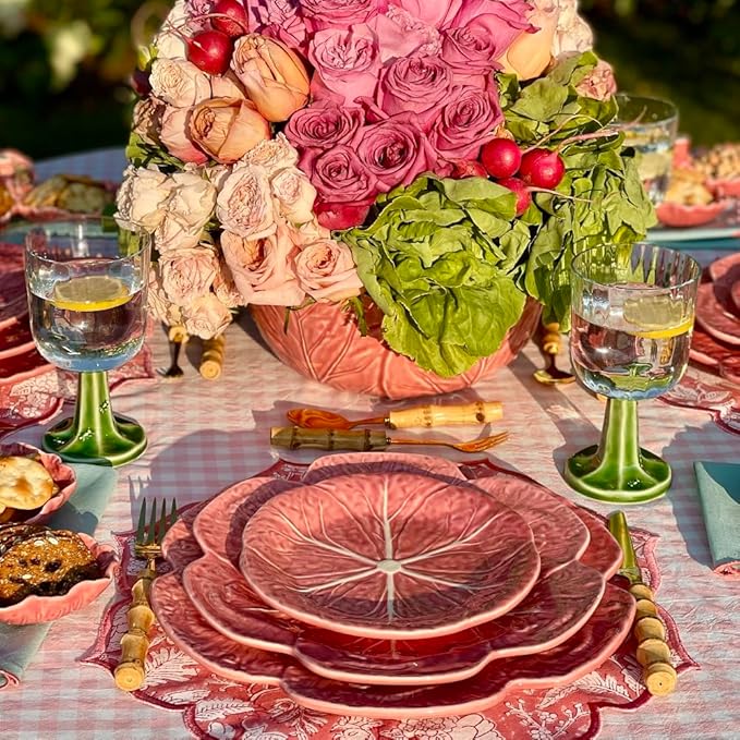 Bordallo Pinheiro 12Pcs Dinner Set - Cabbage Rose