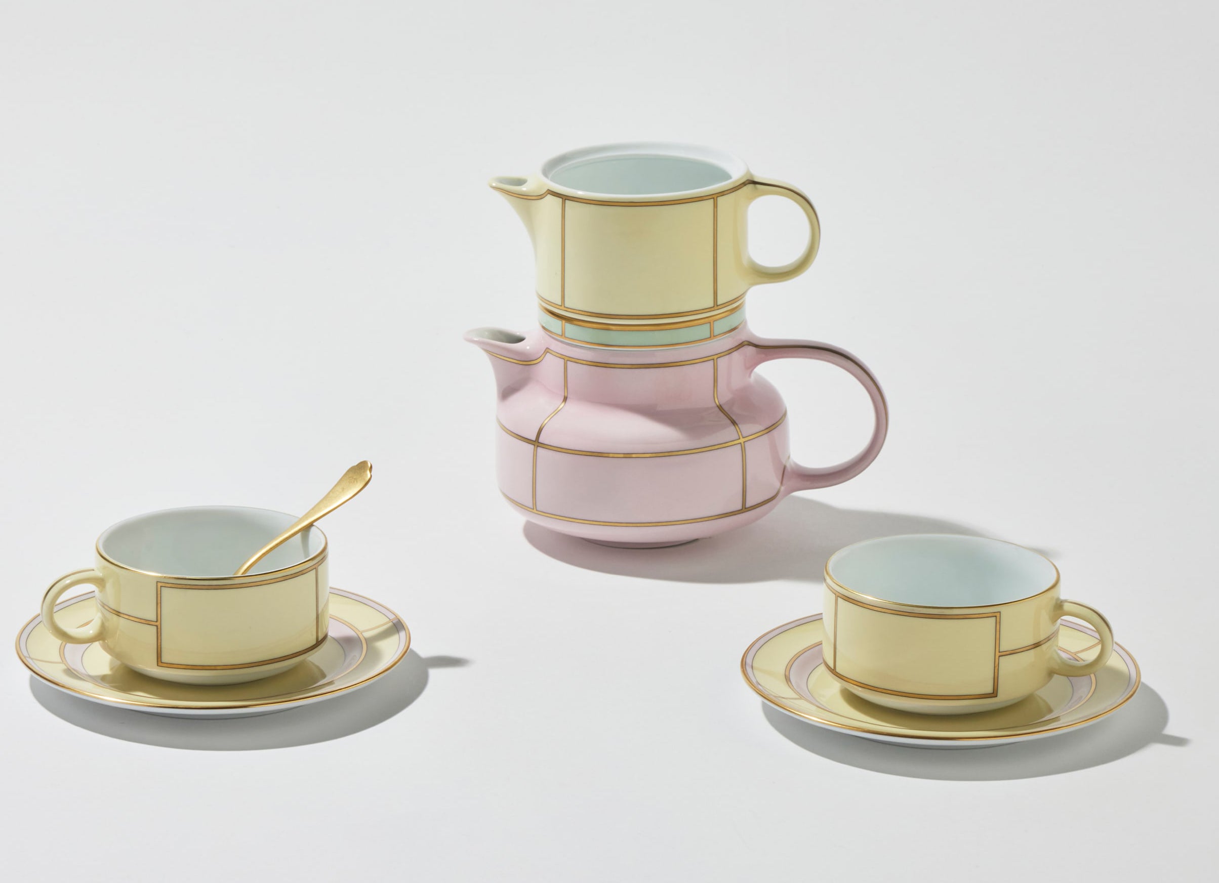 Ginori 1735 Tea Cup Set for 2 - Diva Giallo