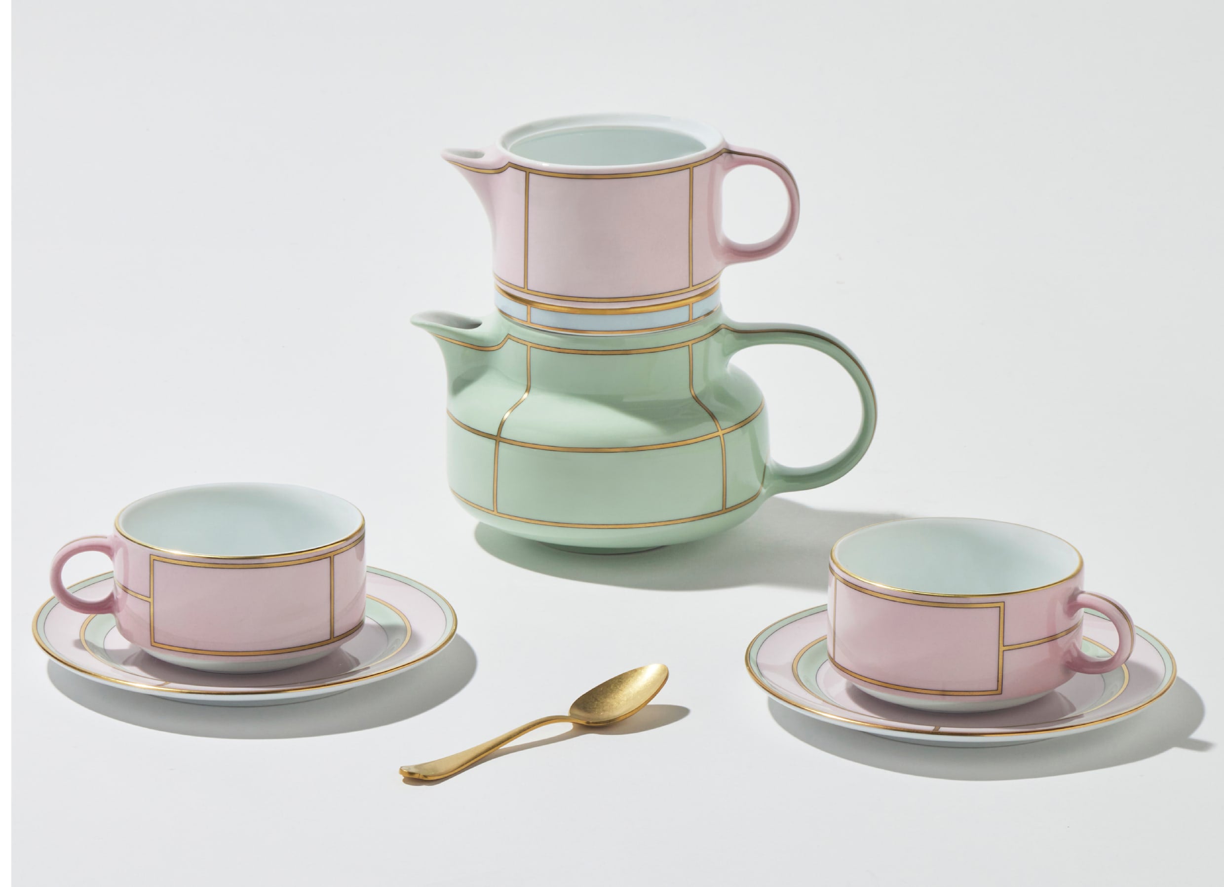 Ginori 1735 Tea Cup Set for 2 - Diva Rosa