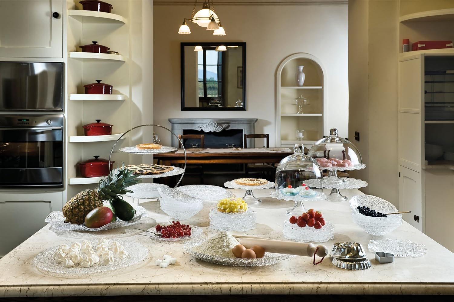 IVV Diamante 2 Tier Square Cake Stand - Clear