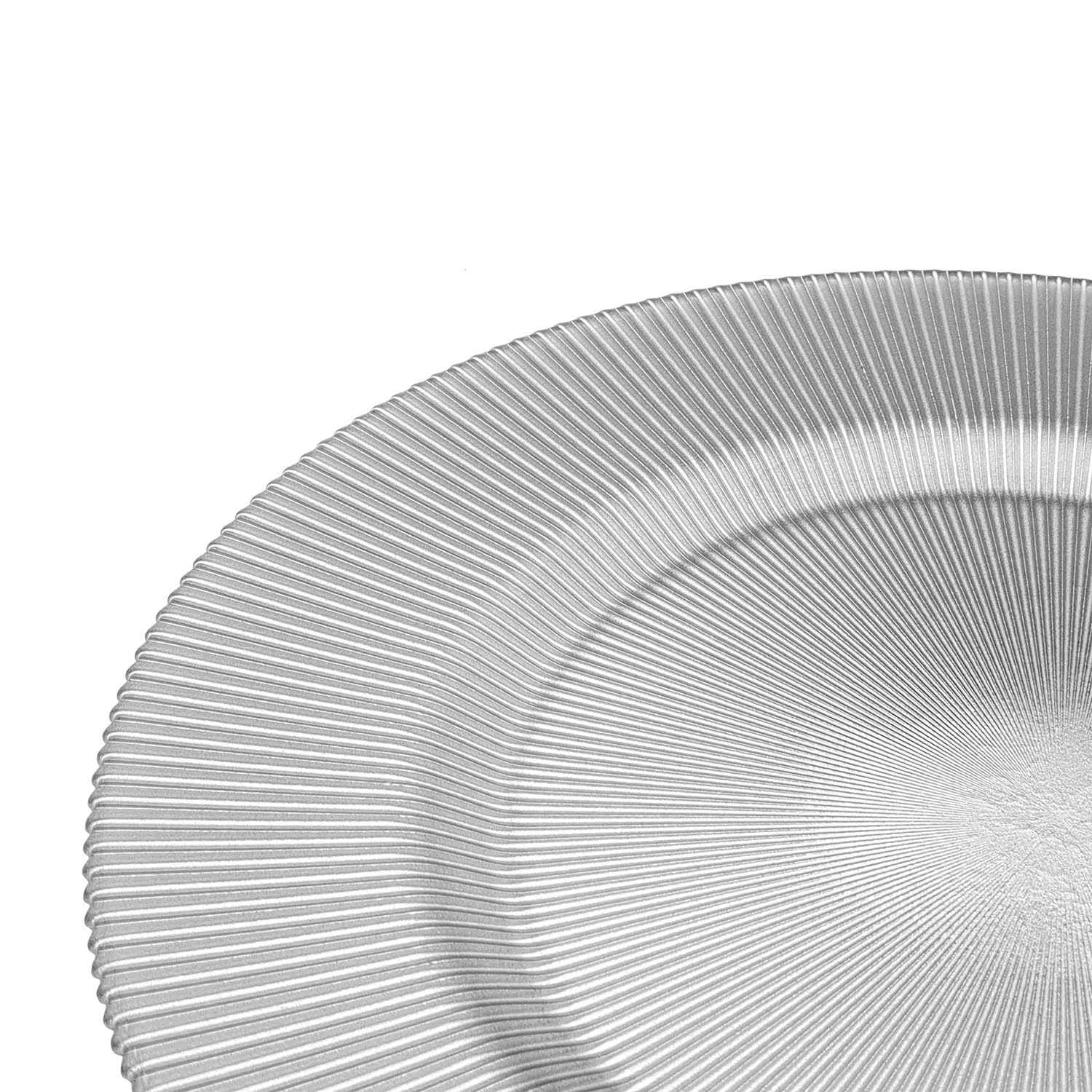 CHARGER PLATE 33 CM ROUND - SEASHELL LIGHT GREY
