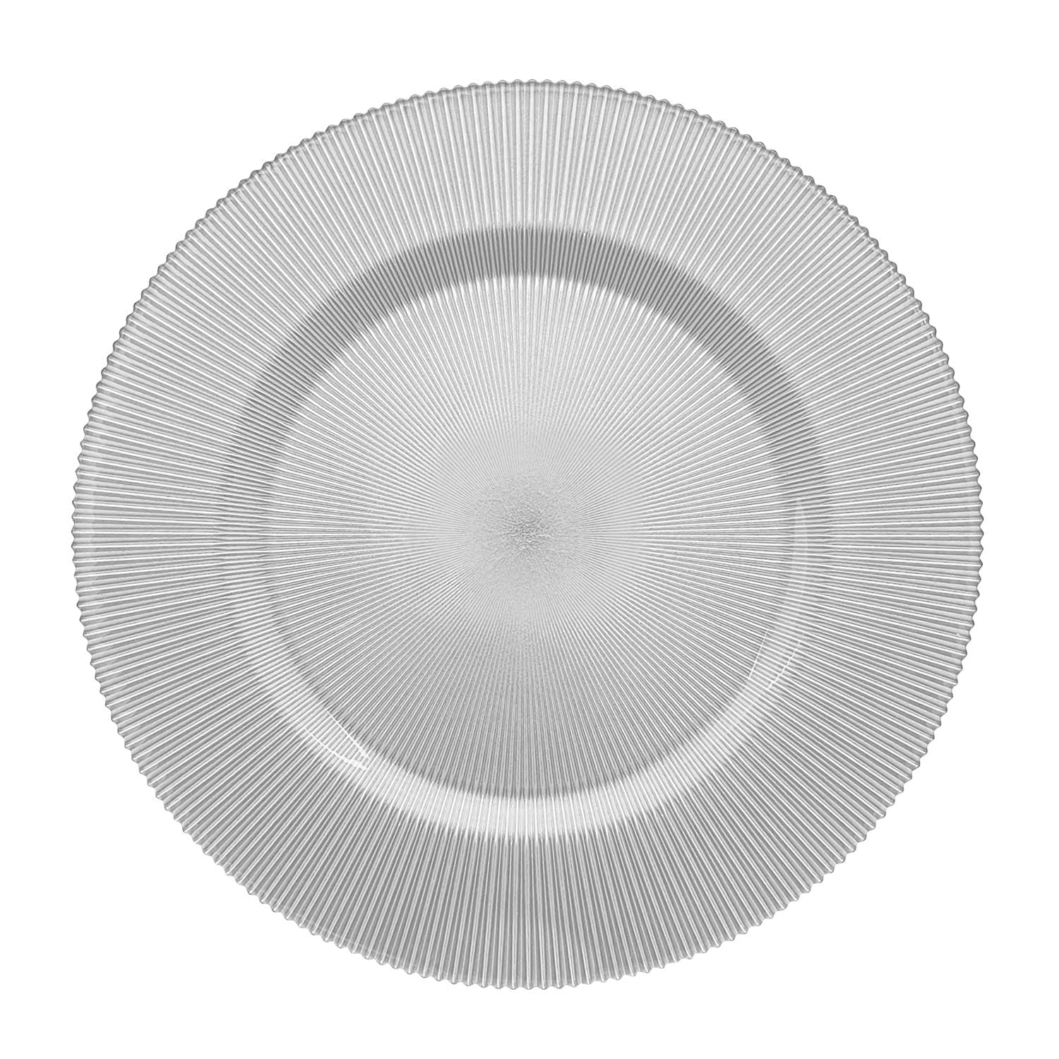 CHARGER PLATE 33 CM ROUND - SEASHELL LIGHT GREY
