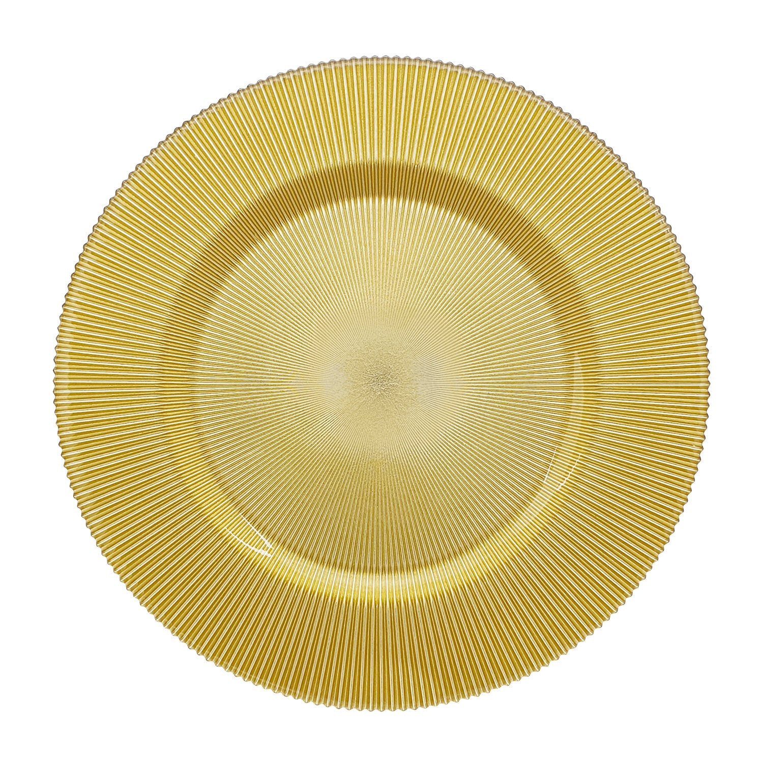CHARGER PLATE 33 CM ROUND - SEASHELL PERLACE GOLD