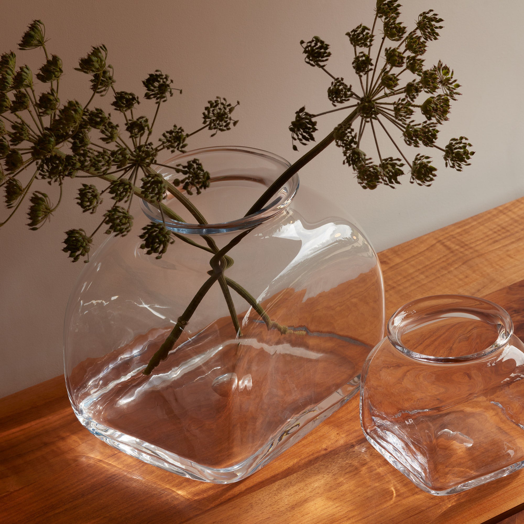 UMBERTO VASE H24CM CLEAR