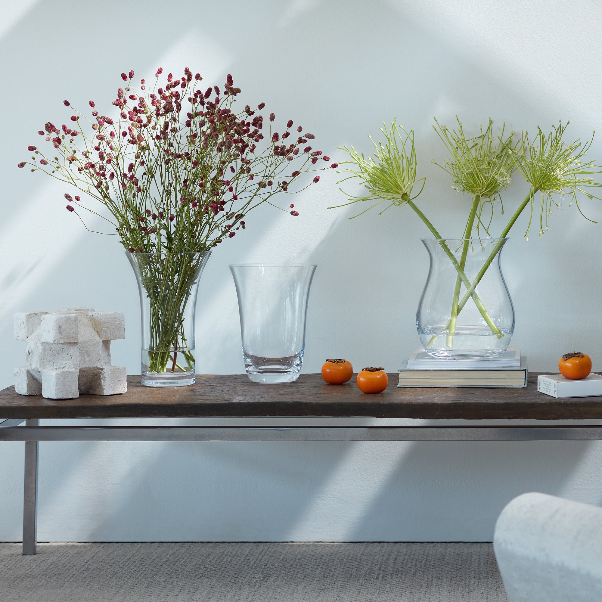 LSA Flower Flared Bouquet Vase H26cm Clear