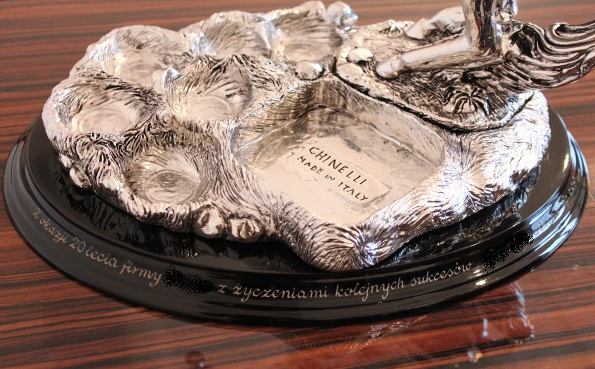 Chinelli "Horse"6 Glasse+Bottle Statue Horseshoes