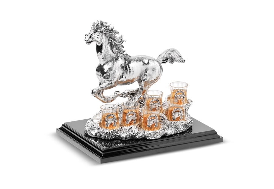 Chinelli "Hourse"Vodka Glasse Statue Hourshoe
