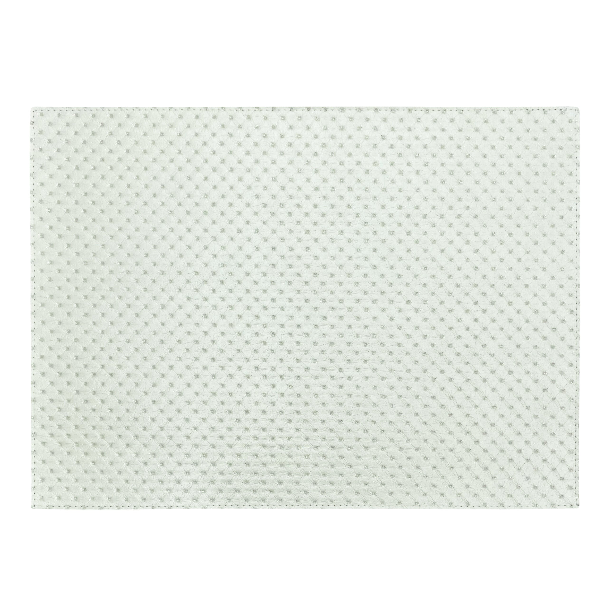 Artemis 2 Colors Placemat Rectangular - Punto Stone Black & White Silver