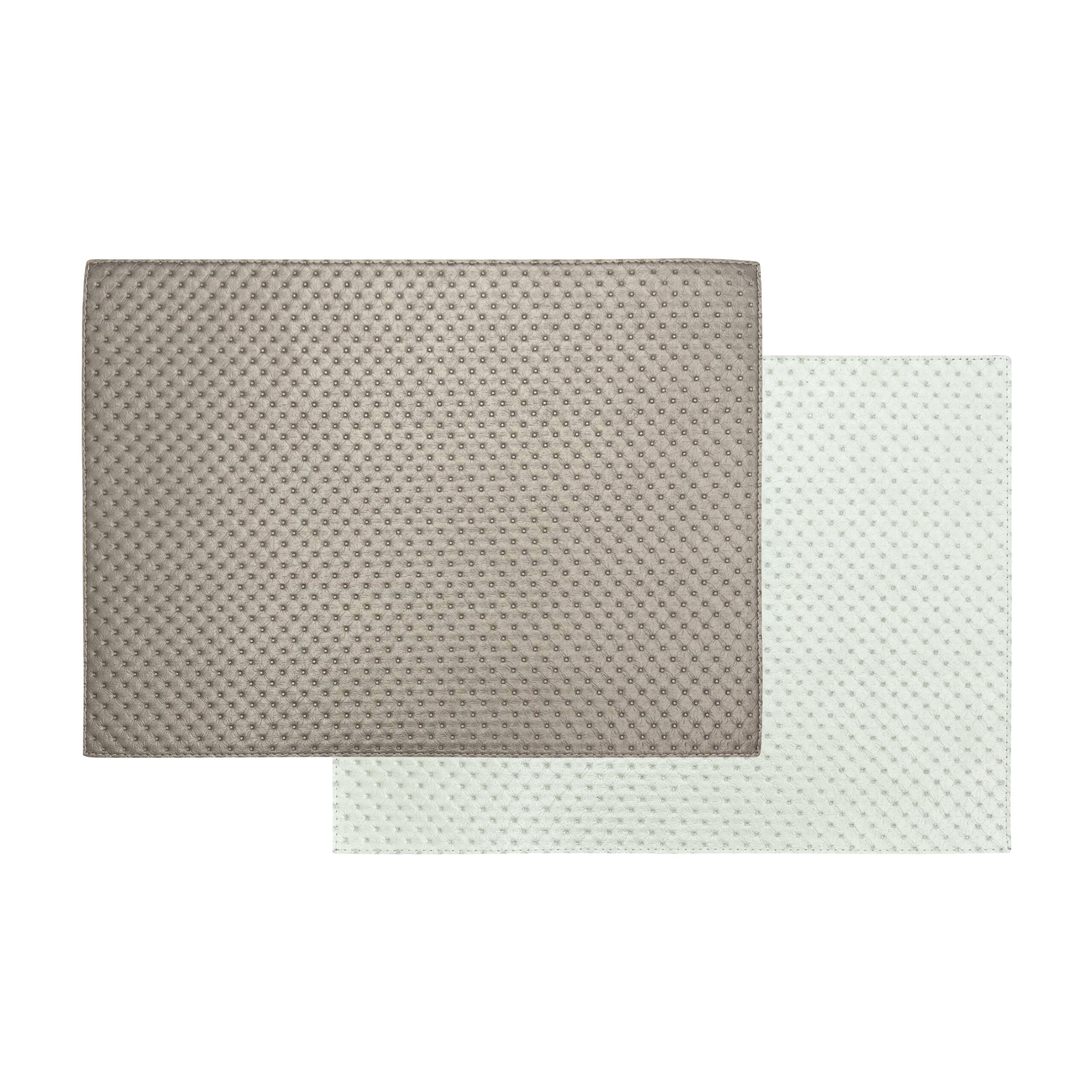 Artemis 2 Colors Placemat Rectangular - Punto Stone Black & White Silver