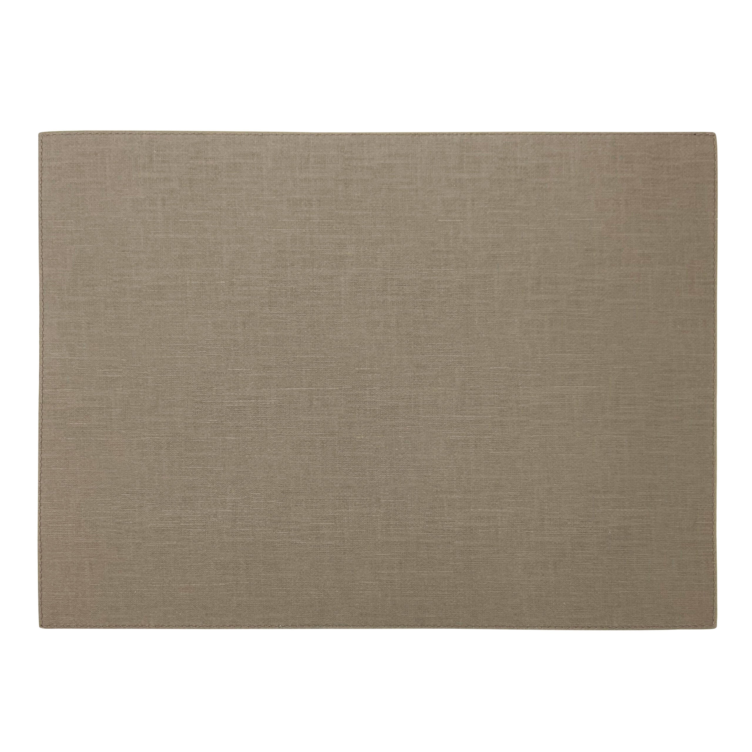 Artemis 2 Colors Placemat Rectangular - Nature Linen Olive & Brown
