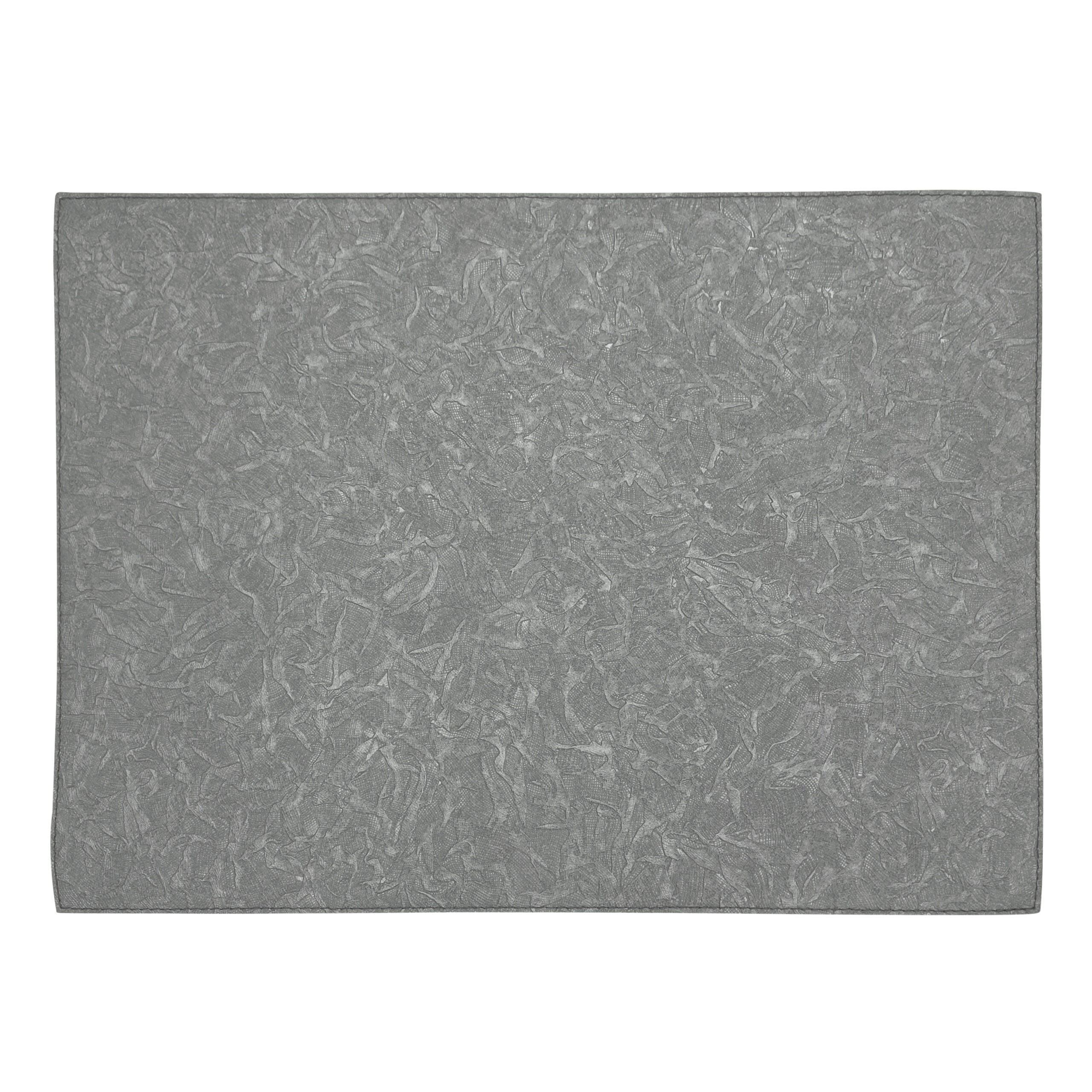 Artemis 2 Colors Placemat Rectangular - Atlantis White Silver & Silver