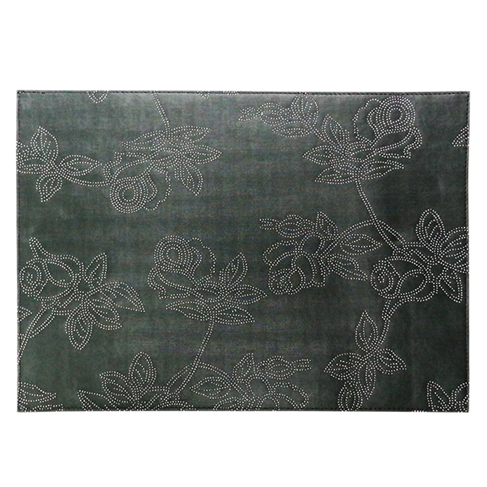 Artemis 2 Colors Placemat - Black Silver Glitter & White Silver Glitter Paisley