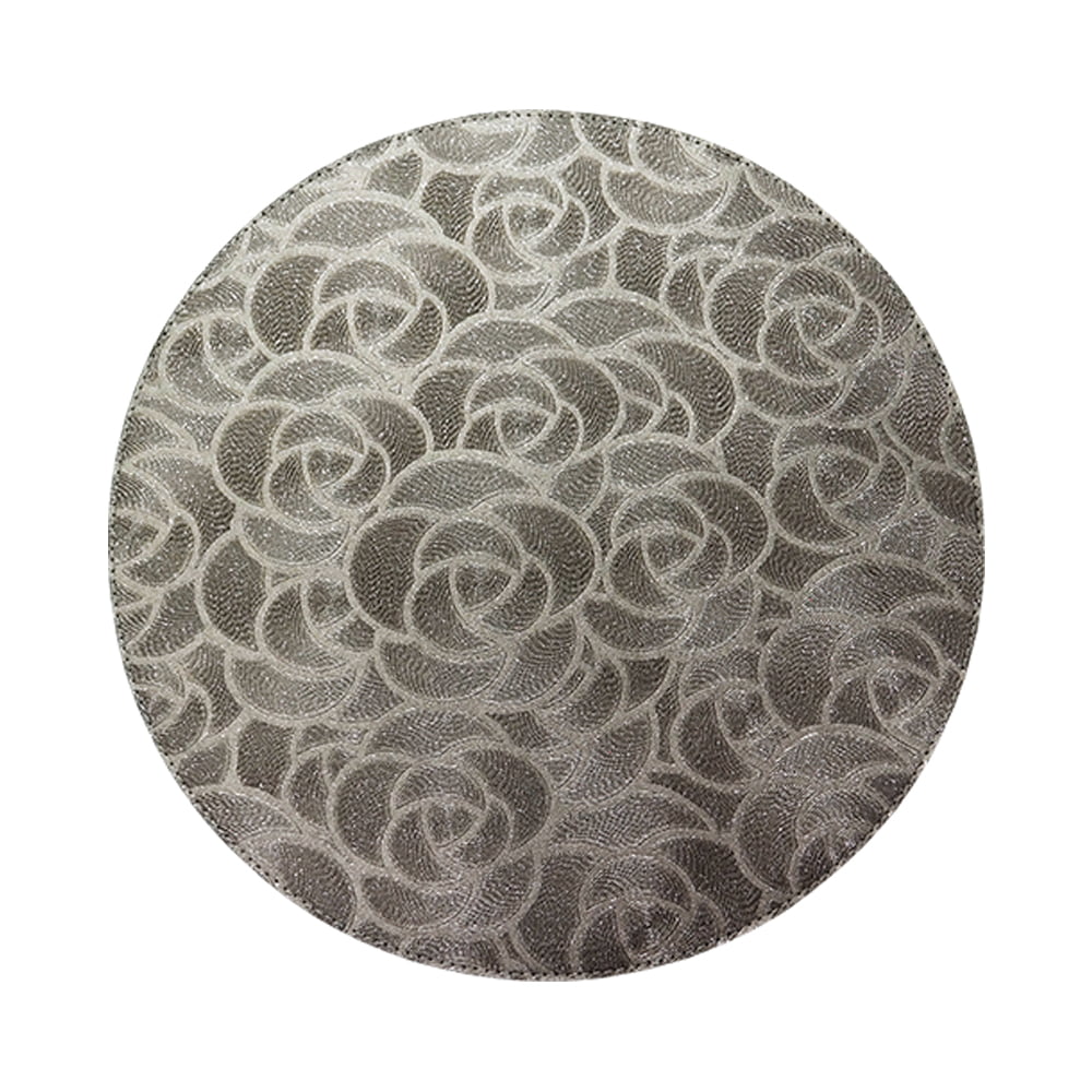 Deria 2 Colors Round Mat - Rose Beige & Rose Stone