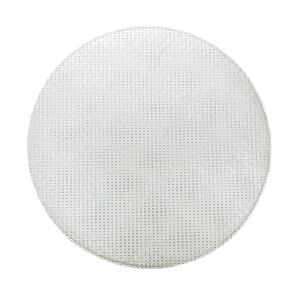 Deria 2 Colors Round Mat - Punto Black Silvery & White Silver Glitter Points