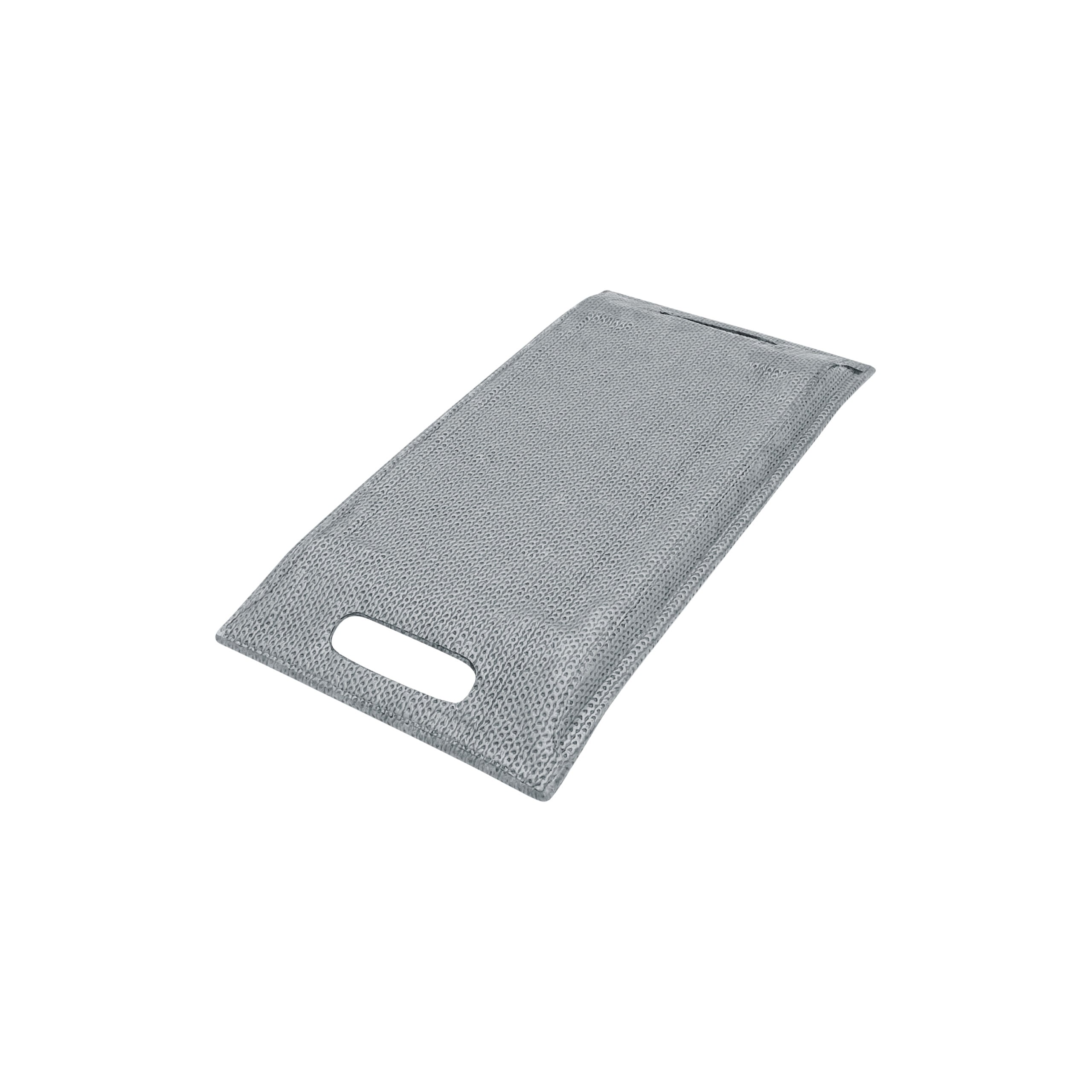 TRAY WITH HANDLE - SMALL - CHAIN BEIGE SILVERY