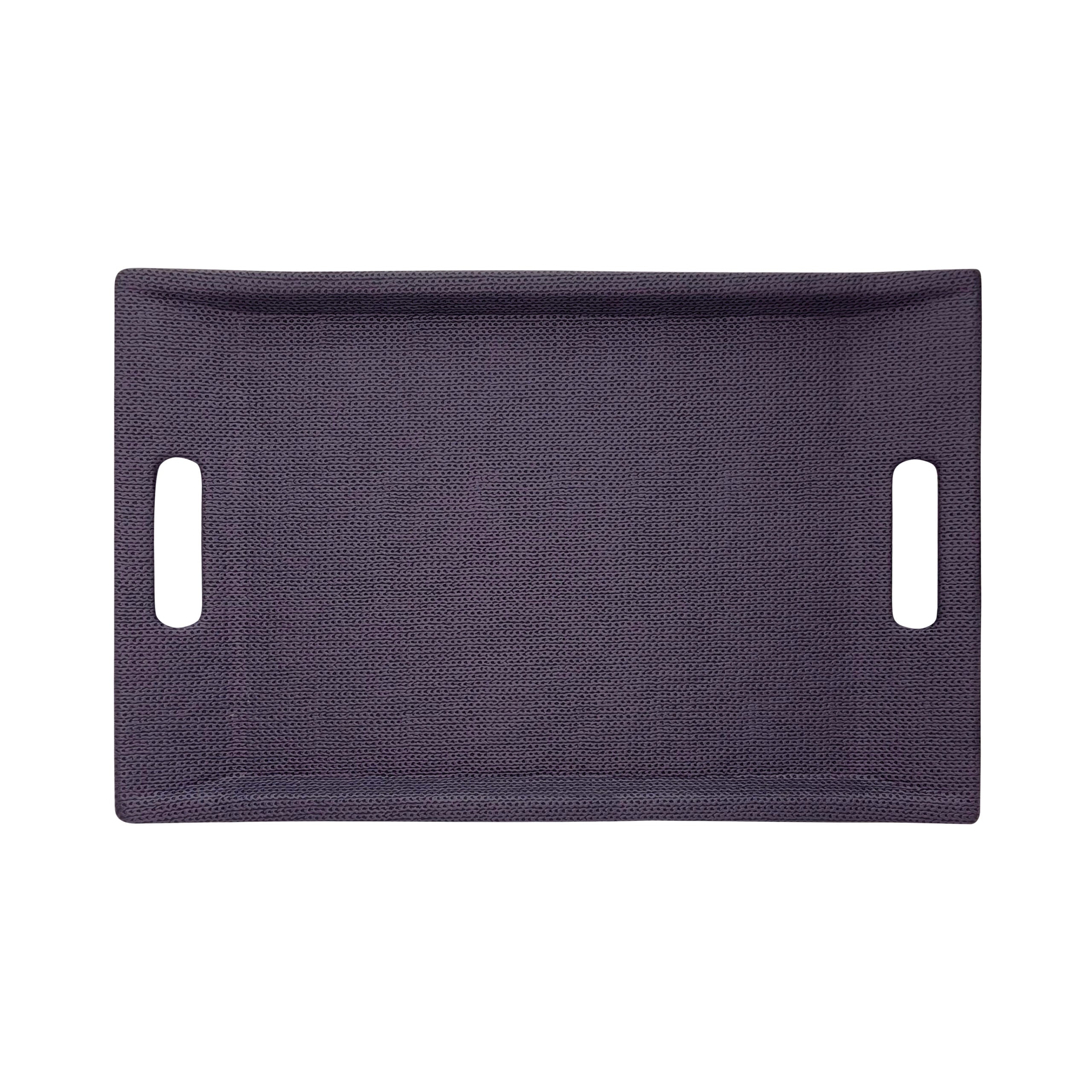 TRAY WITH HANDLE - MEDIUM - CHAIN PURPLE