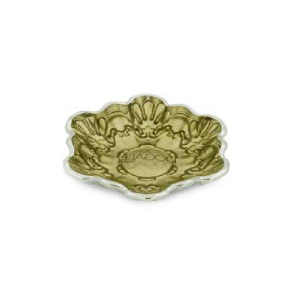 Dogale Gold Shaped Saucer W/Embroidery
