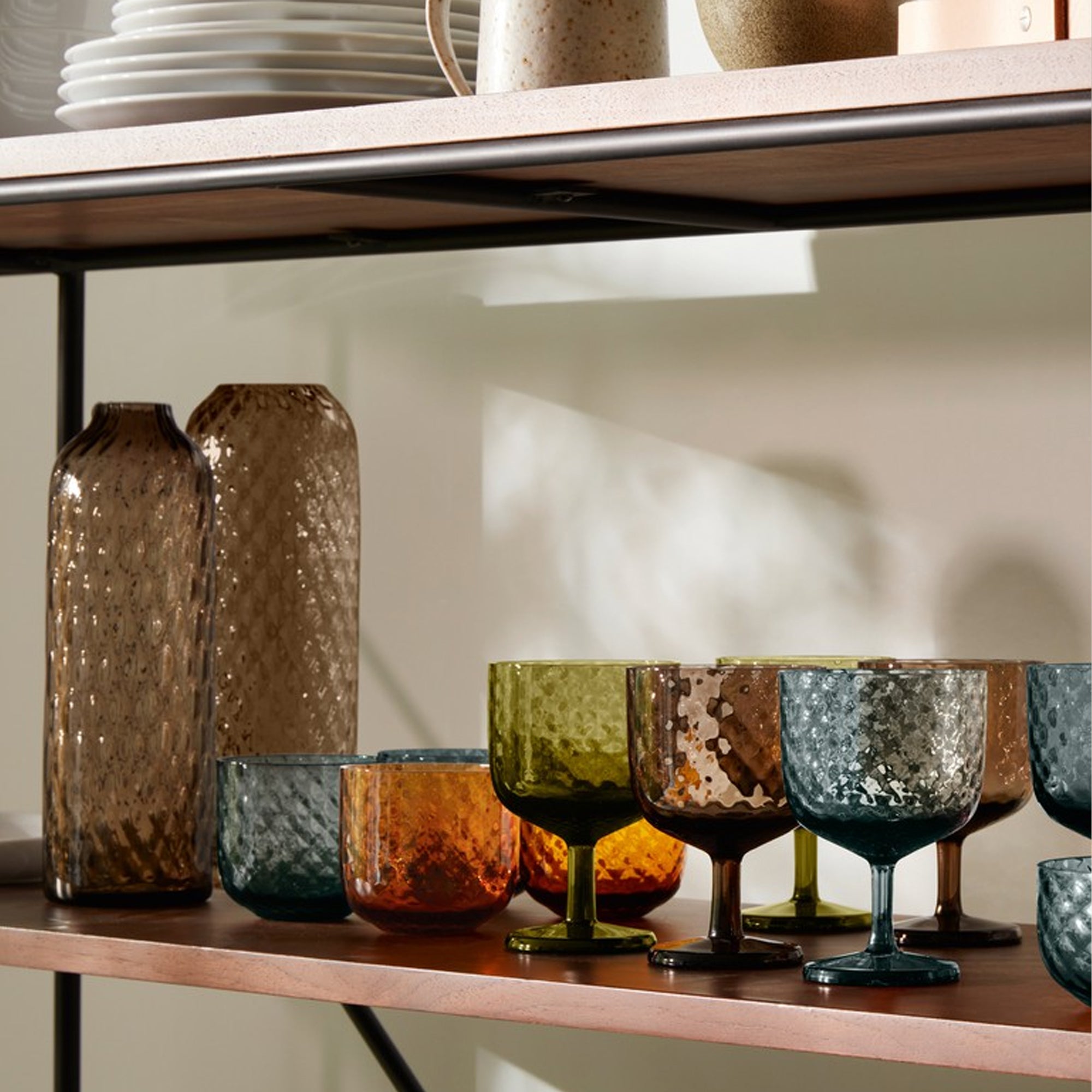 LSA International Dapple Tumbler 300ML x2 - Sun Amber