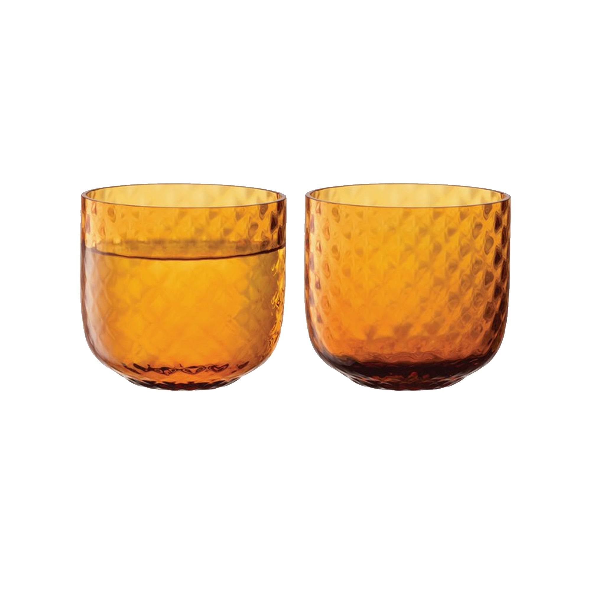 LSA International Dapple Tumbler 300ML x2 - Sun Amber