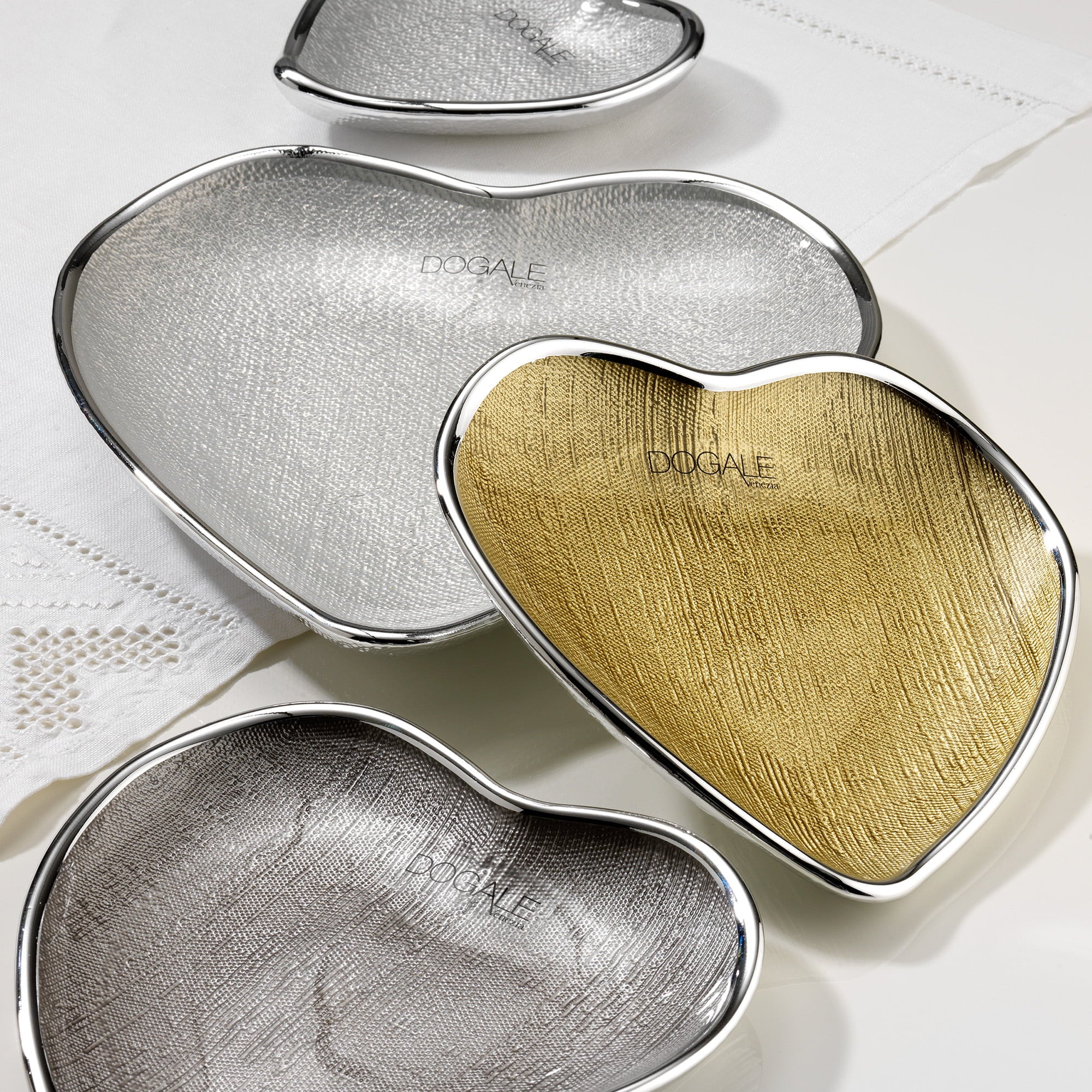 Dogale Trama Silver Heart Cm11X10