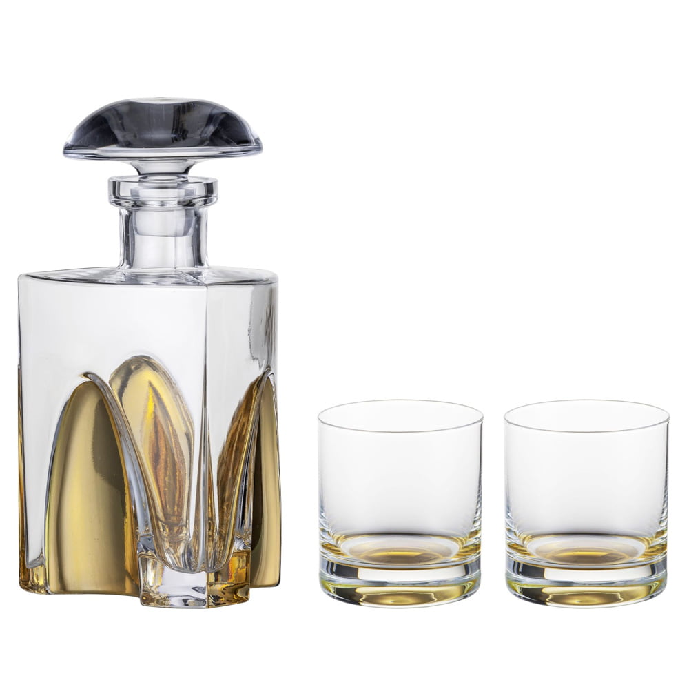 Eisch Gentleman 2Pcs Whisky Glass W/Carafe Nde Gold In Gift Box