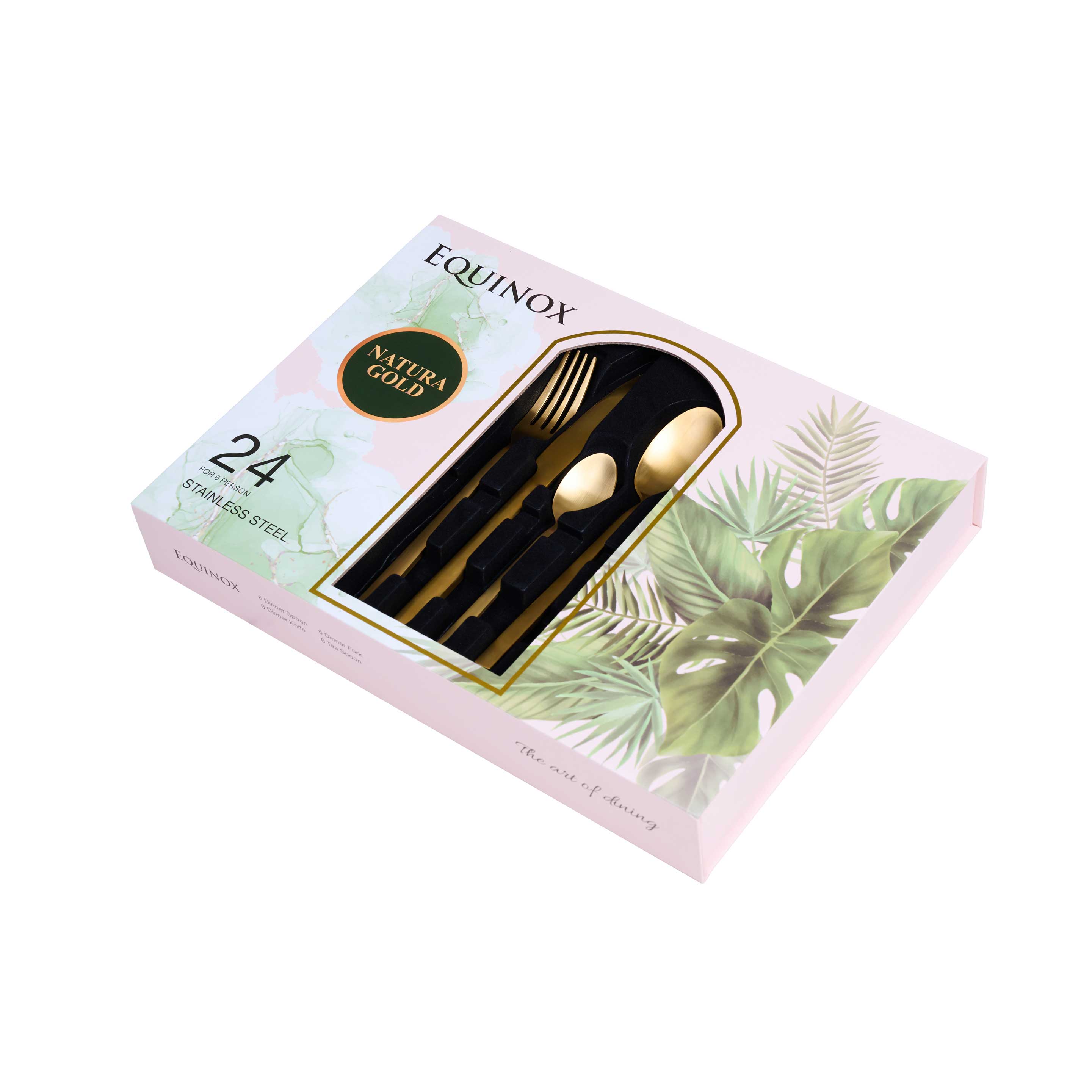 Equinox 24Pcs Cutlery Set - Natura Gold