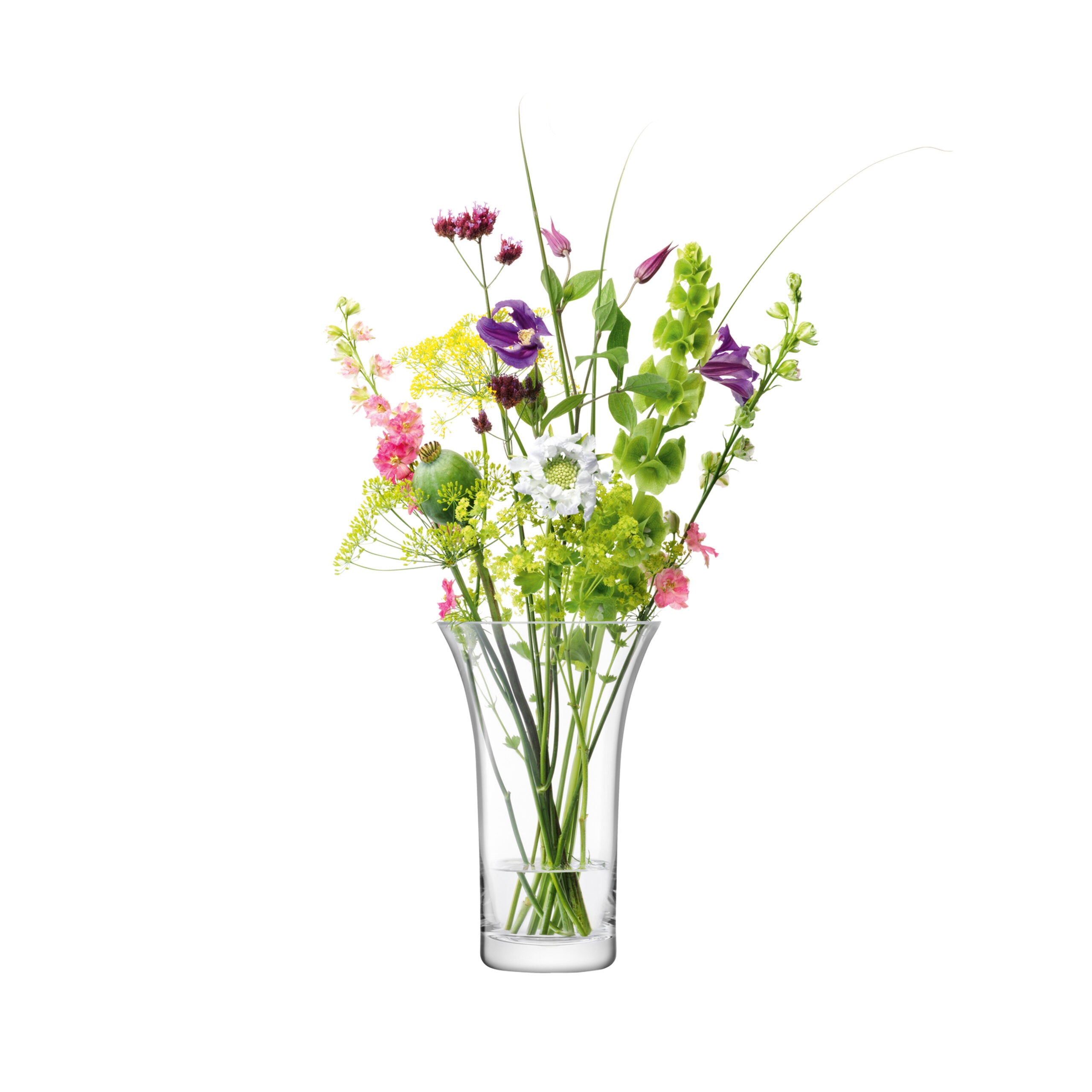 LSA Flower Flared Bouquet Vase H26cm Clear
