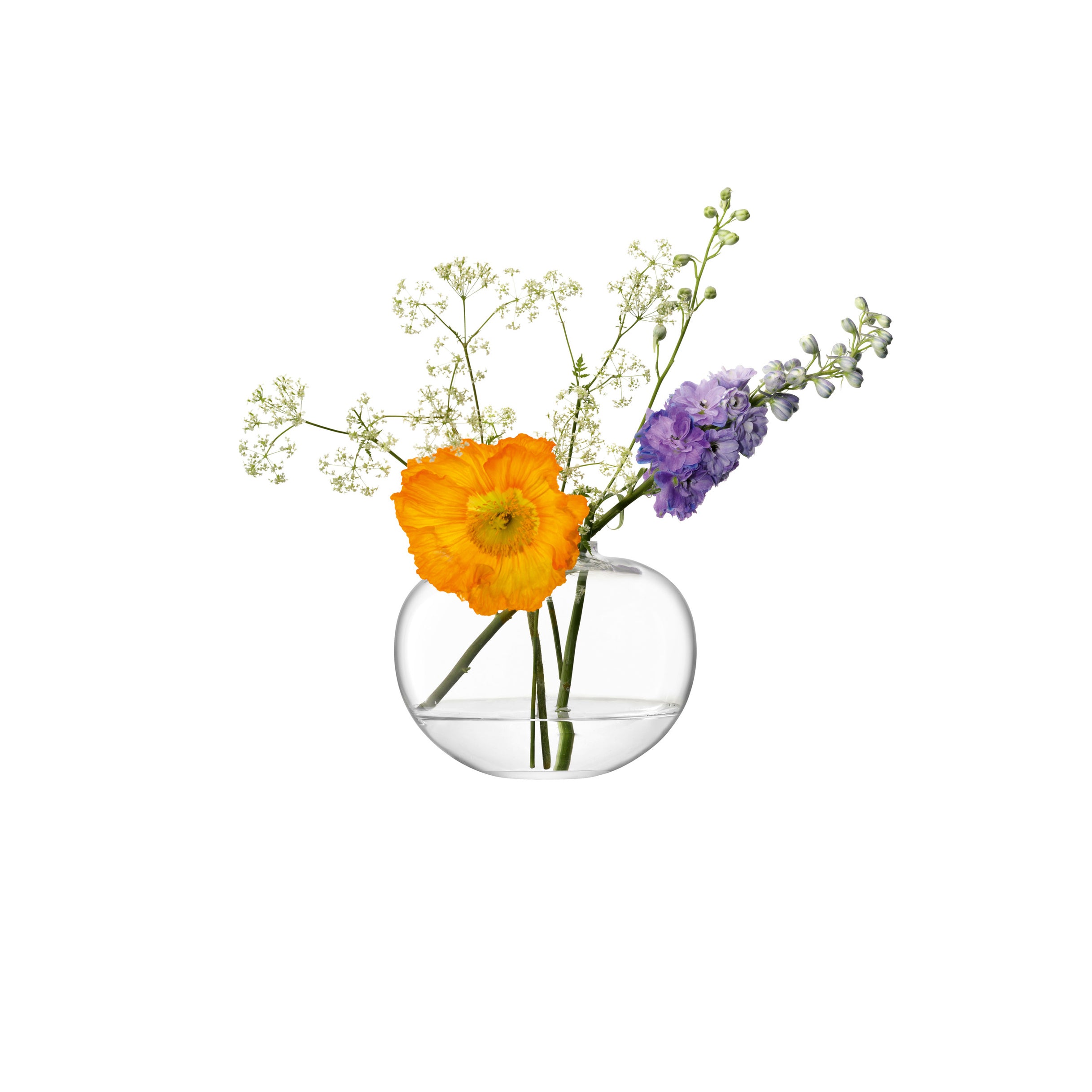 LSA International Flower Curved Bouquet Vase H15cm - Clear