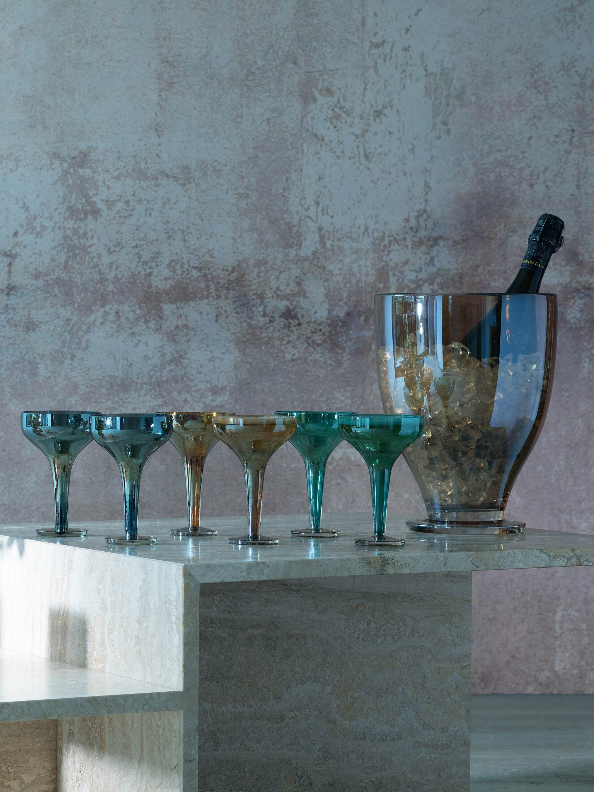 LSA International Epoque Champagne Bucket H26cm - Amber/Lustre