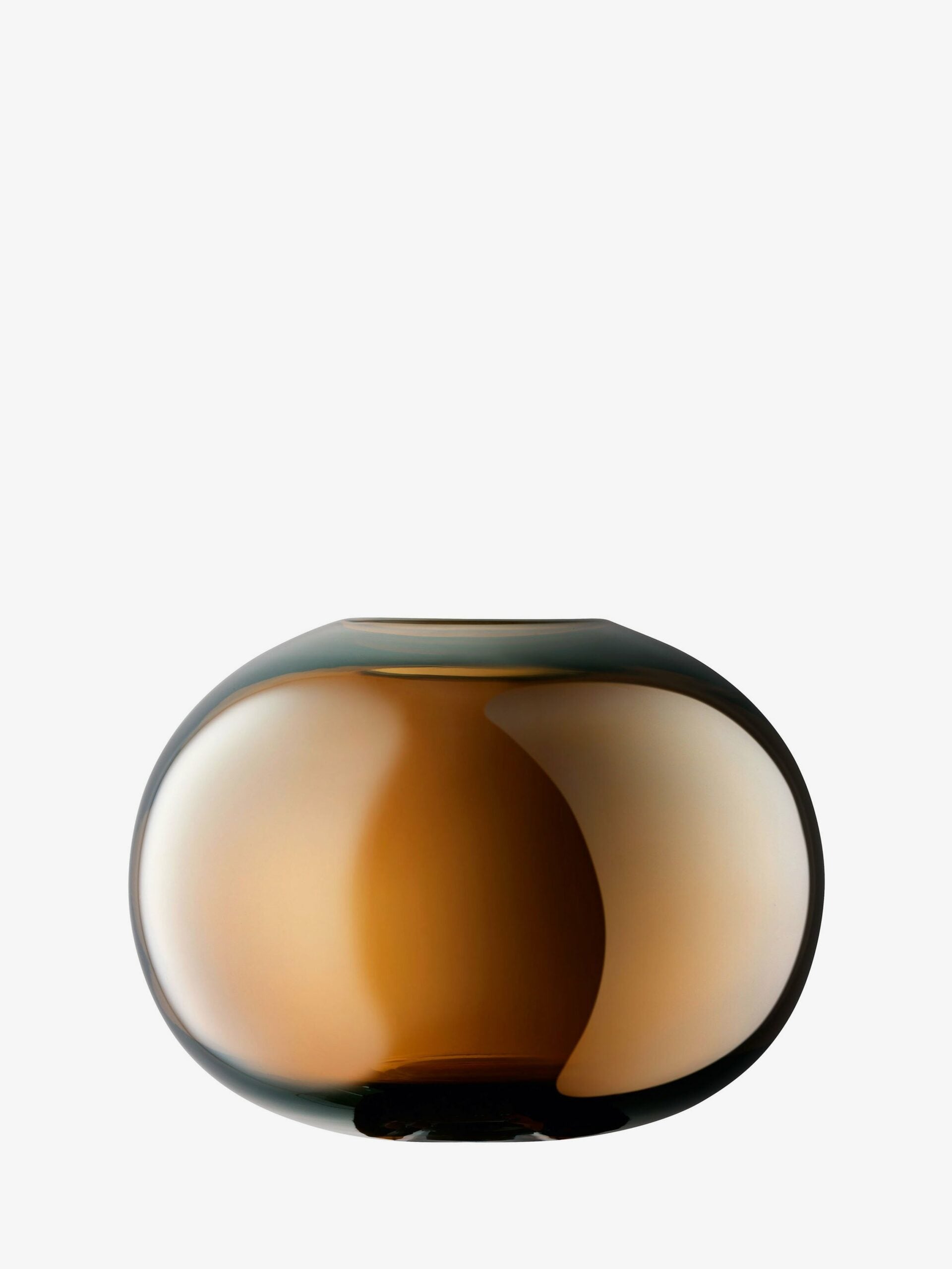 EPOQUE VASE H18CM AMBER/LUSTRE