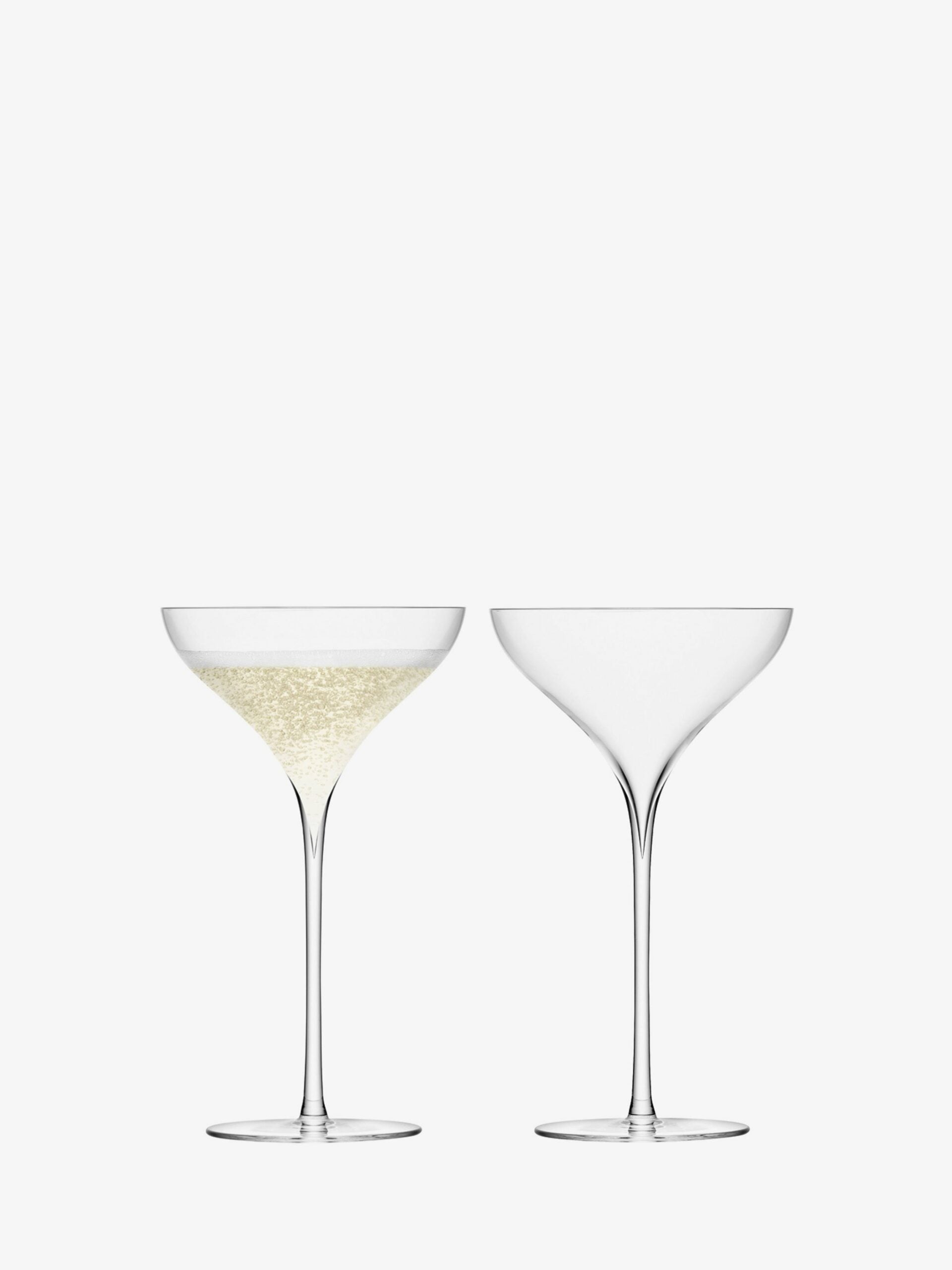 LSA International 2Pcs Set Savoy Champagne Saucer 250ML - Platinum