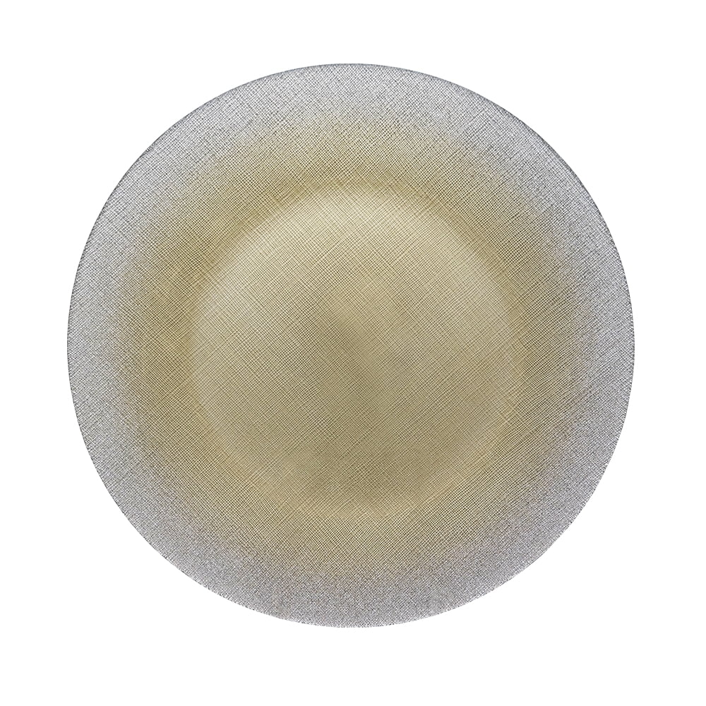 CHARGER PLATE 33 CM ROUND - G011 SILVER GLITTER & M0107 CHAMPAGNE GOLD