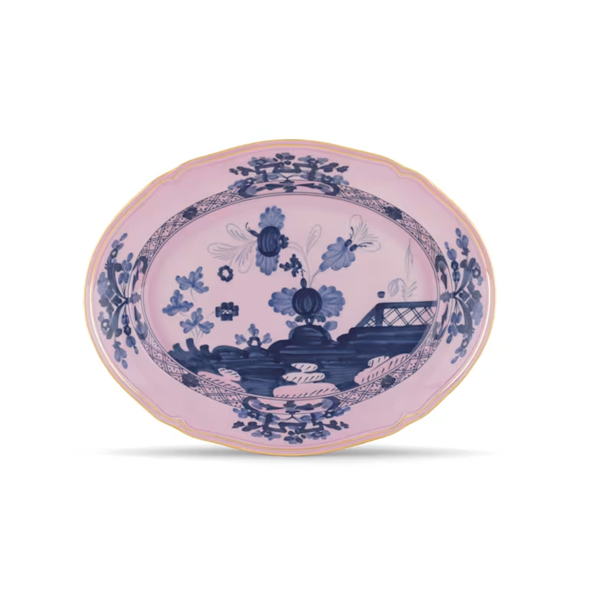 Ginori 1735 Oval Flat Platter 34CM - Oriente Italiano Azalea