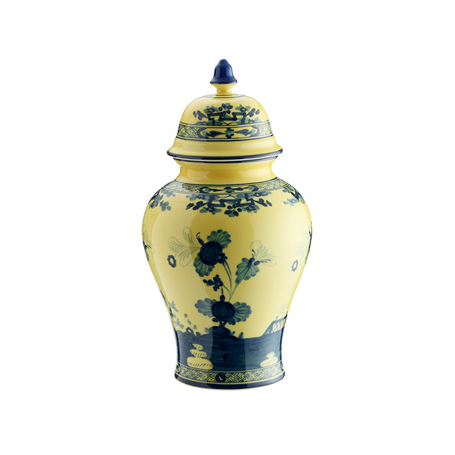 Ginori 1735 Potiche Vase with Cover 31CM - Oriente Italiano Citrino