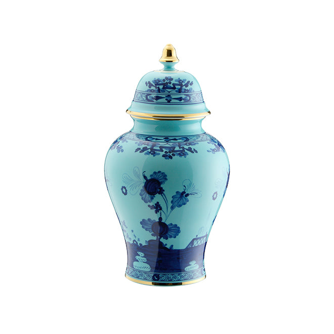 Ginori 1735 Potiche Vase with Cover 31CM - Oriente Italiano Iris