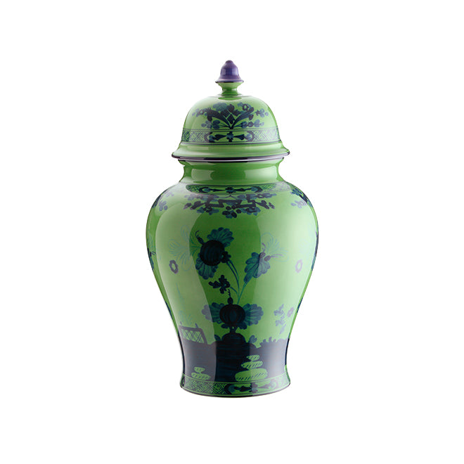 Ginori 1735 Potiche Vase with Cover 31CM - Oriente Italiano Malachite