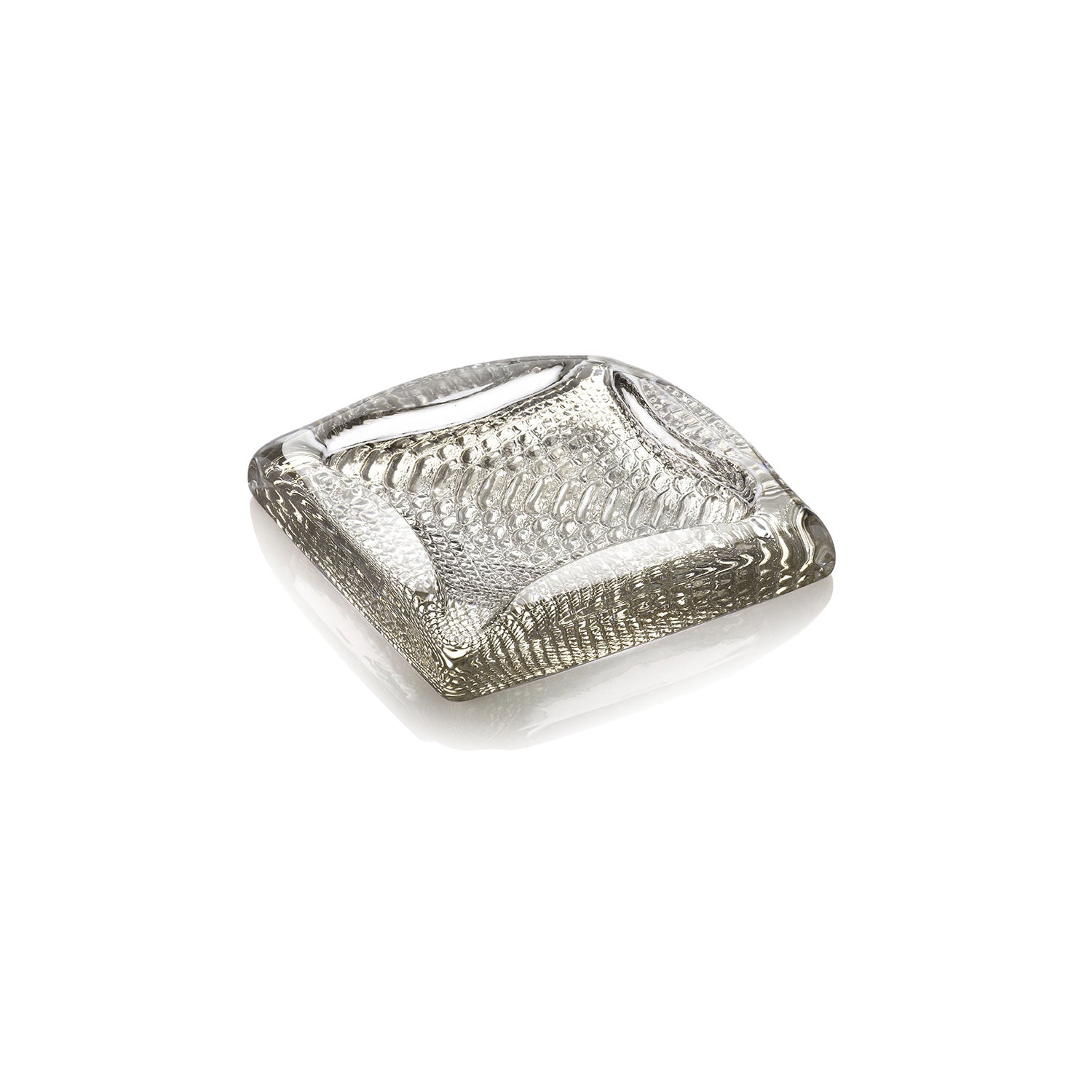 IVV Divina Ashtray/Multipurpose 18 x 18 cm - Beige/Chrome Decoration