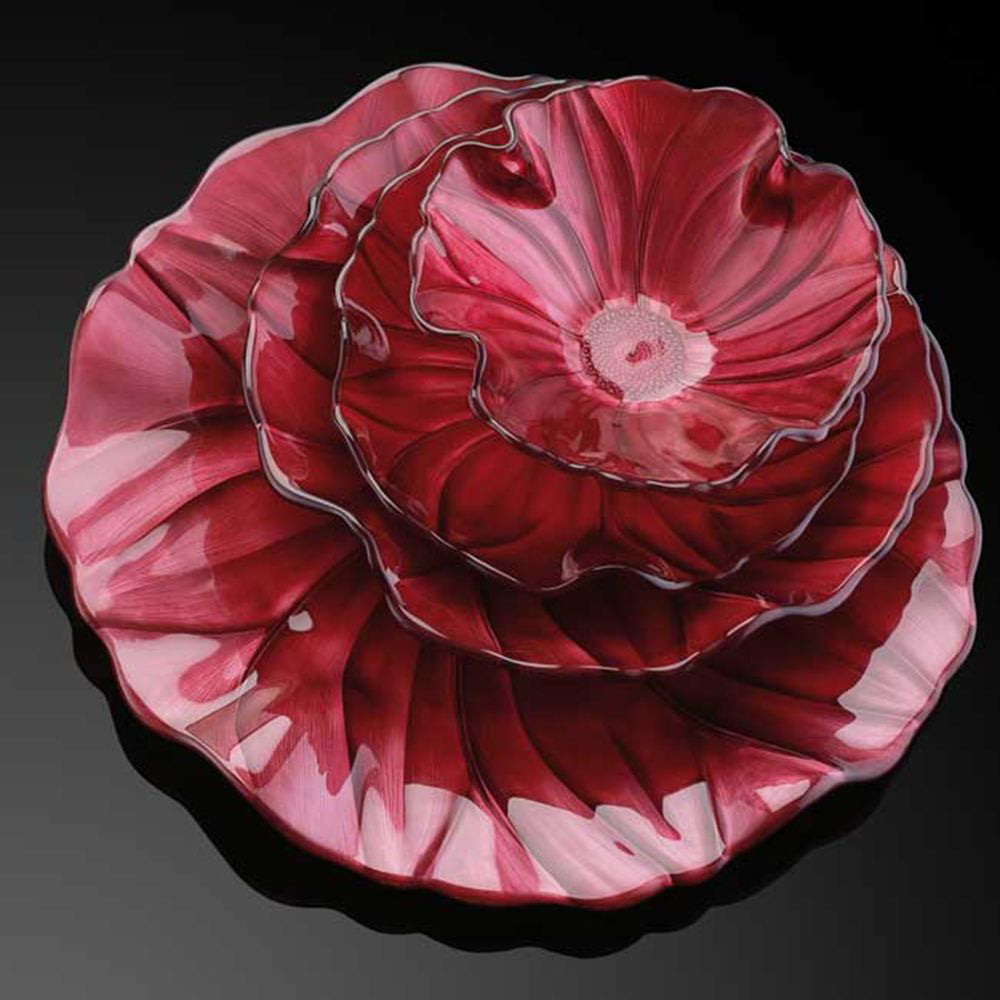 IVV Magnolia Plate Pearly Red Decoration