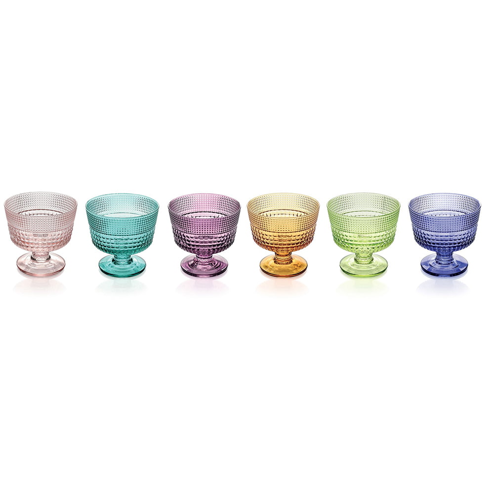IVV Speedy Set of 6 Individual Footed Bowls - Assorted Colors