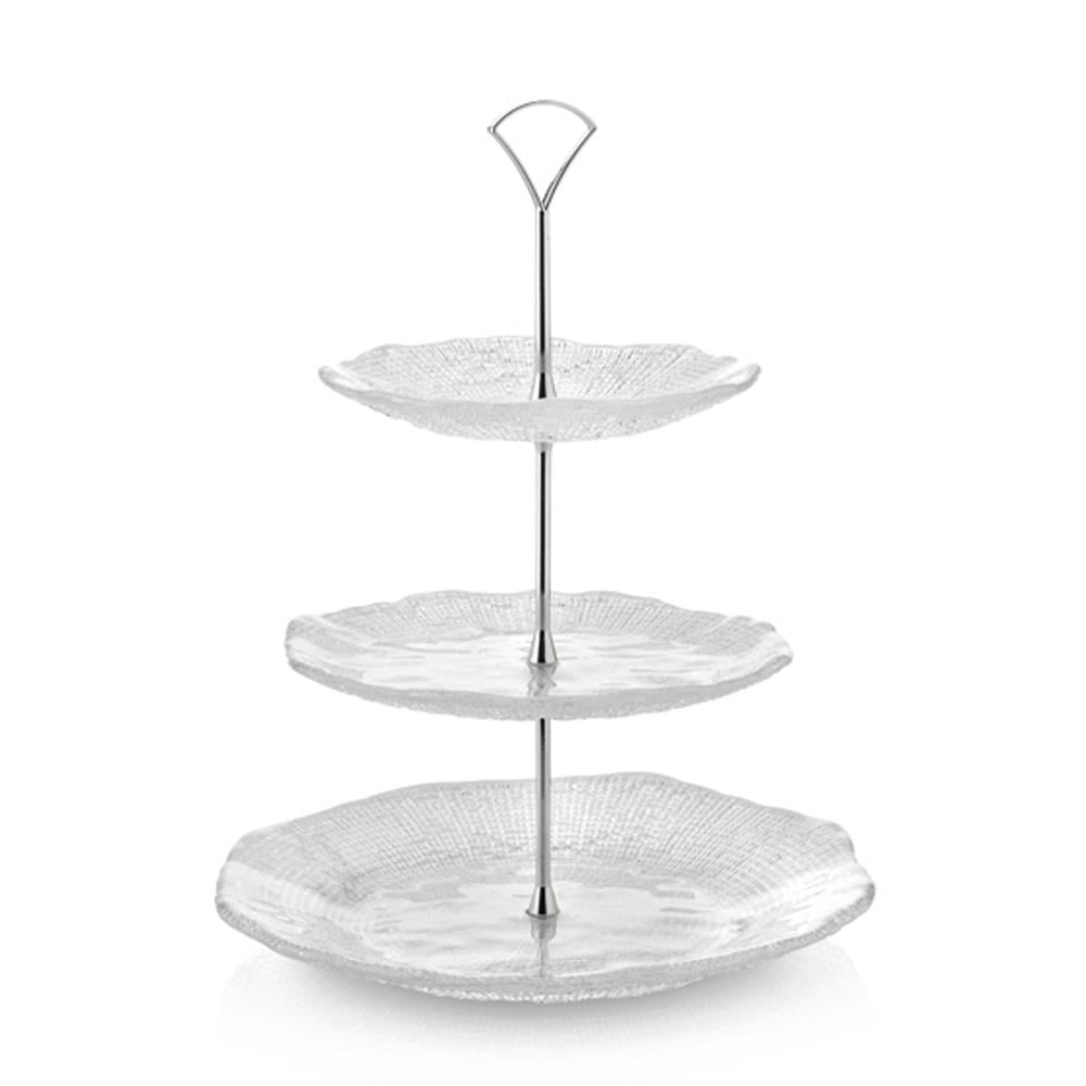 IVV Diamante 3 Tier Stand -Clear With Metal Stand Support