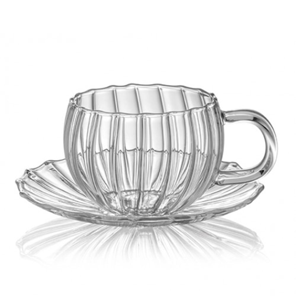 IVV Coffee & Tea Set 2 Espresso Cup With Saucer - Optic Clear
