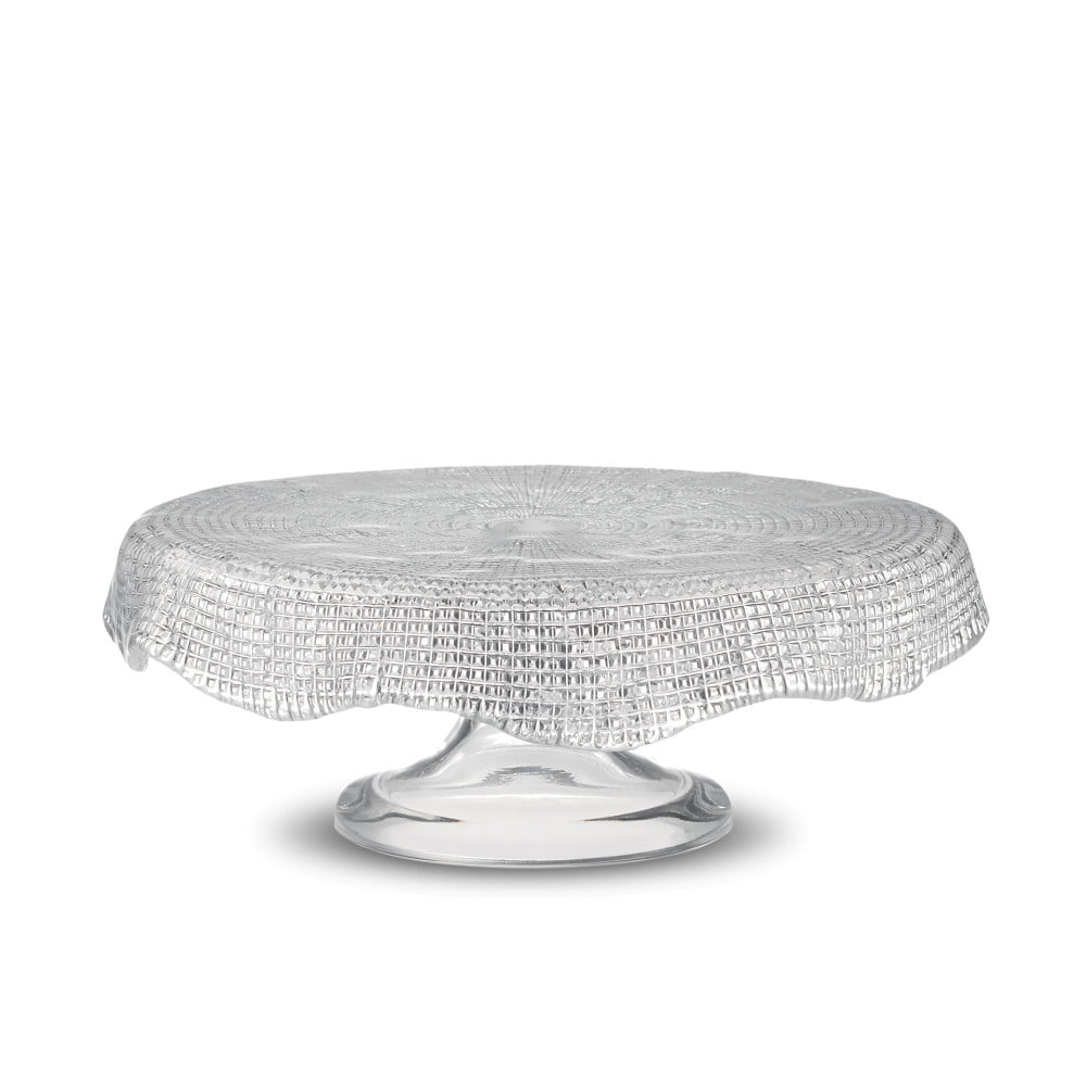 Ivv Diamante' Footed Cakestand Scalloped-Clear