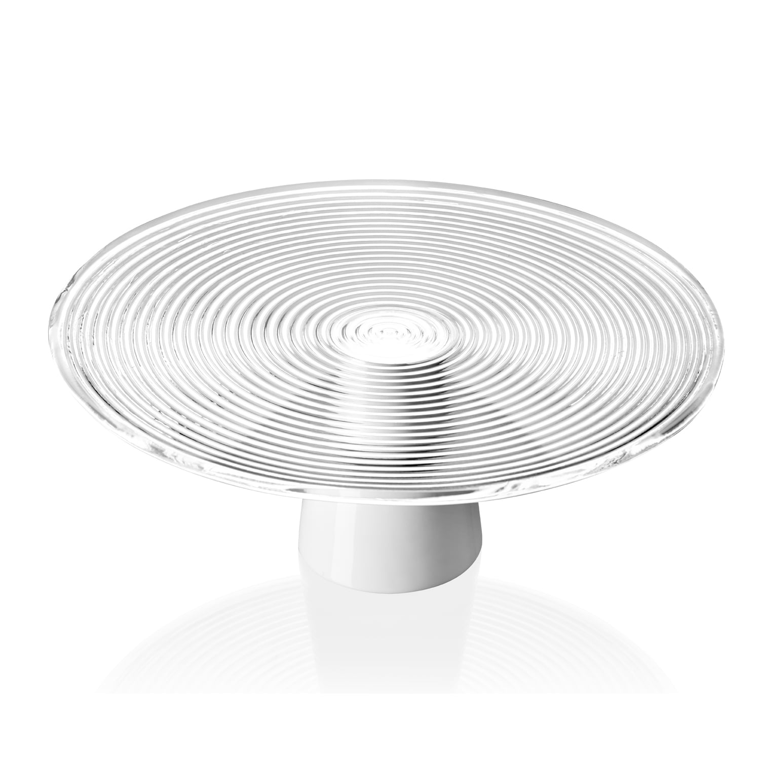 IVV Vertigo Footed Cake Plate 12.5Cm - Clear With Ceramic Base