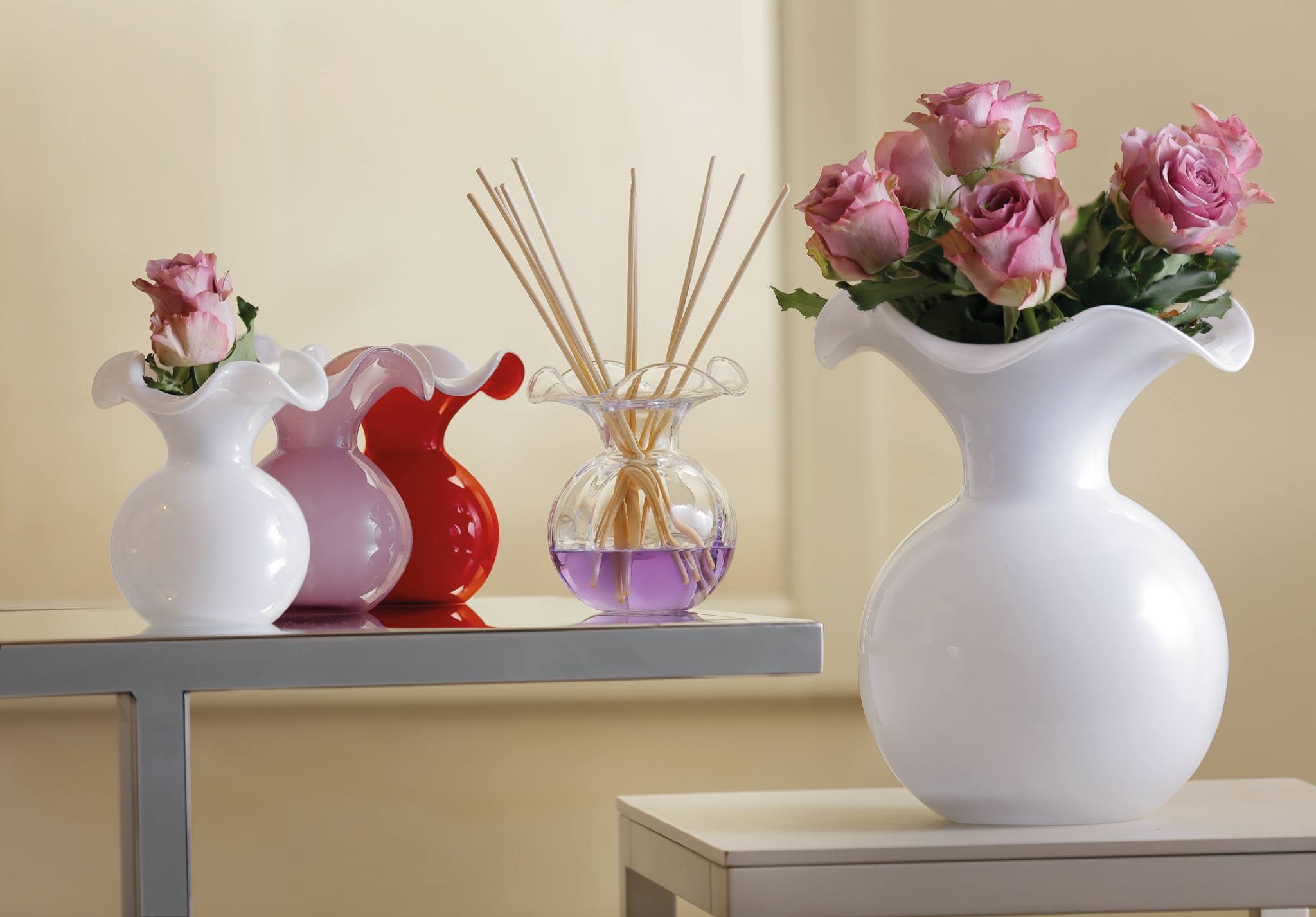 IVV Primula Vase H.18Cm Cased White