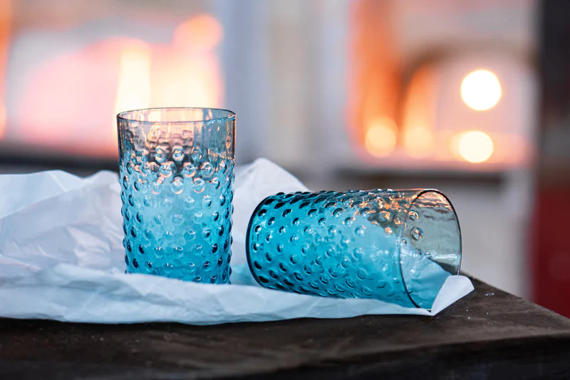 HOBNAIL 6PCS TUMBLER SET 200ML (AQUAMARINE )