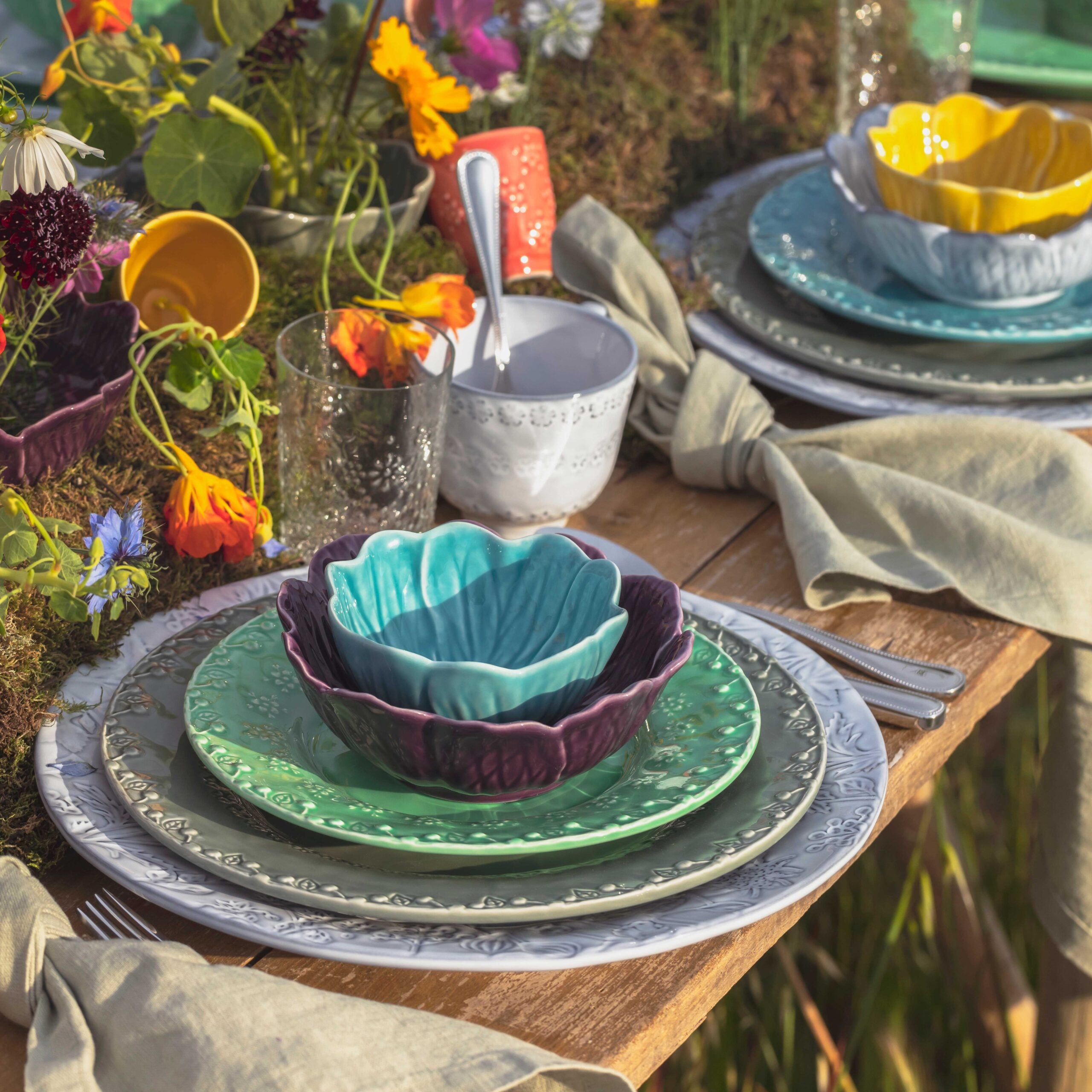 Bordallo Pinheiro Small Bowl 12.5cm - Flora Blue